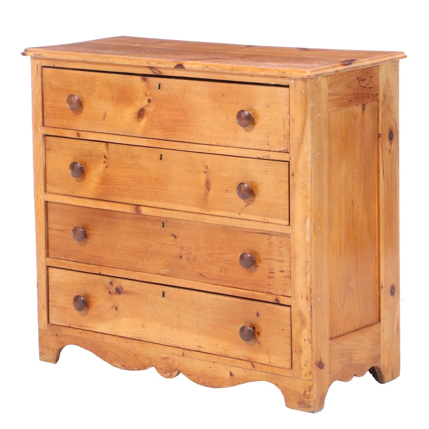 Victorian Pine "Cottage" Chest of Drawers