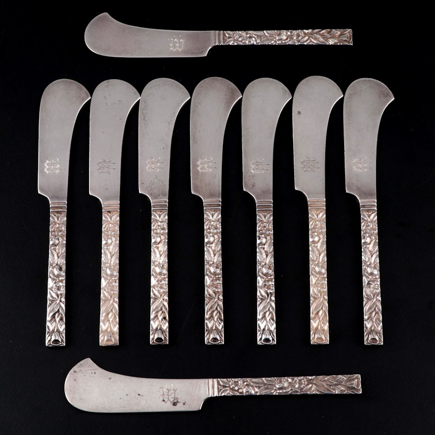Hennegen Bates Co. Sterling Silver Butter Spreaders, Late 19th/Early 20th C.