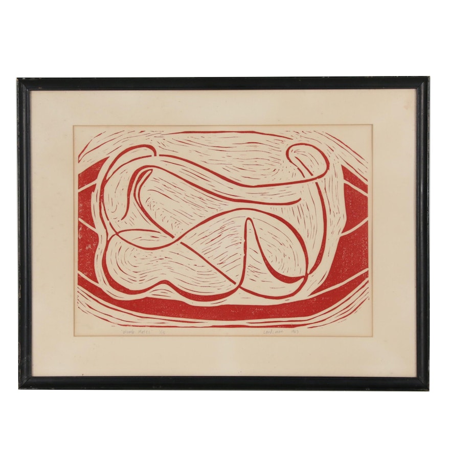 Landsman Woodblock "Womb-Mates", 1963