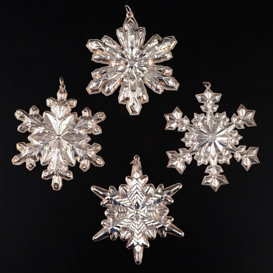 Gorham Annual "Snowflake" Sterling Silver Ornaments, 1972–2000