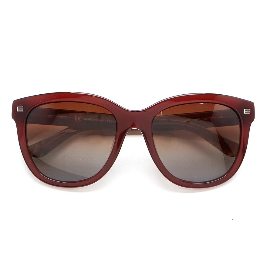 Etro ET622S Brown and Tapestry Print Sunglasses with Case