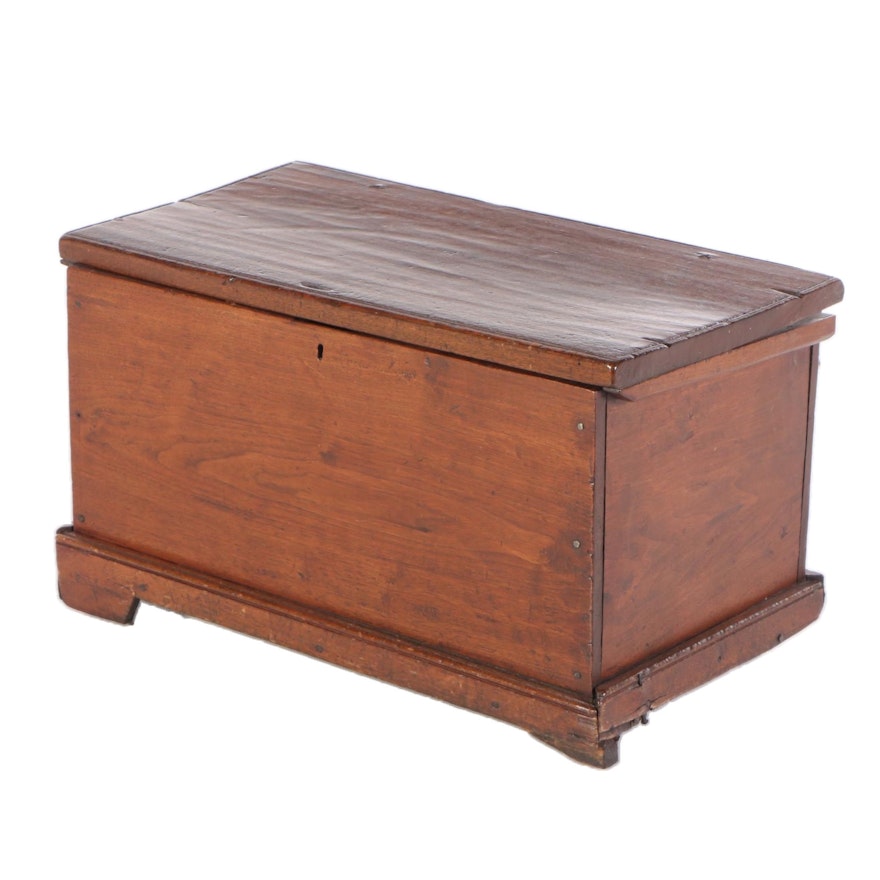 American Primitive Walnut Blanket Chest, 19th Century