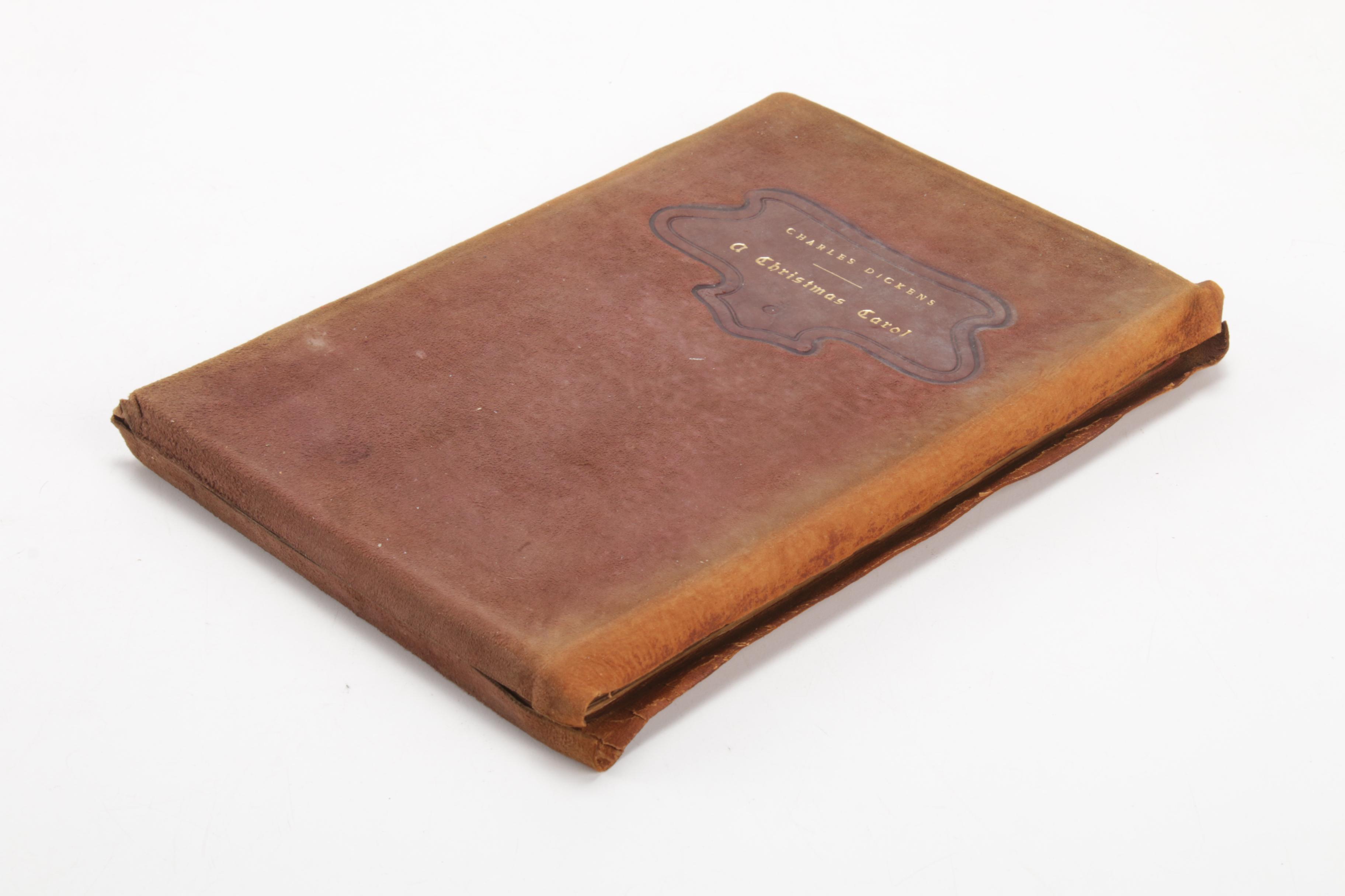 Leather Bound "A Christmas Carol" by Charles Dickens, 1902