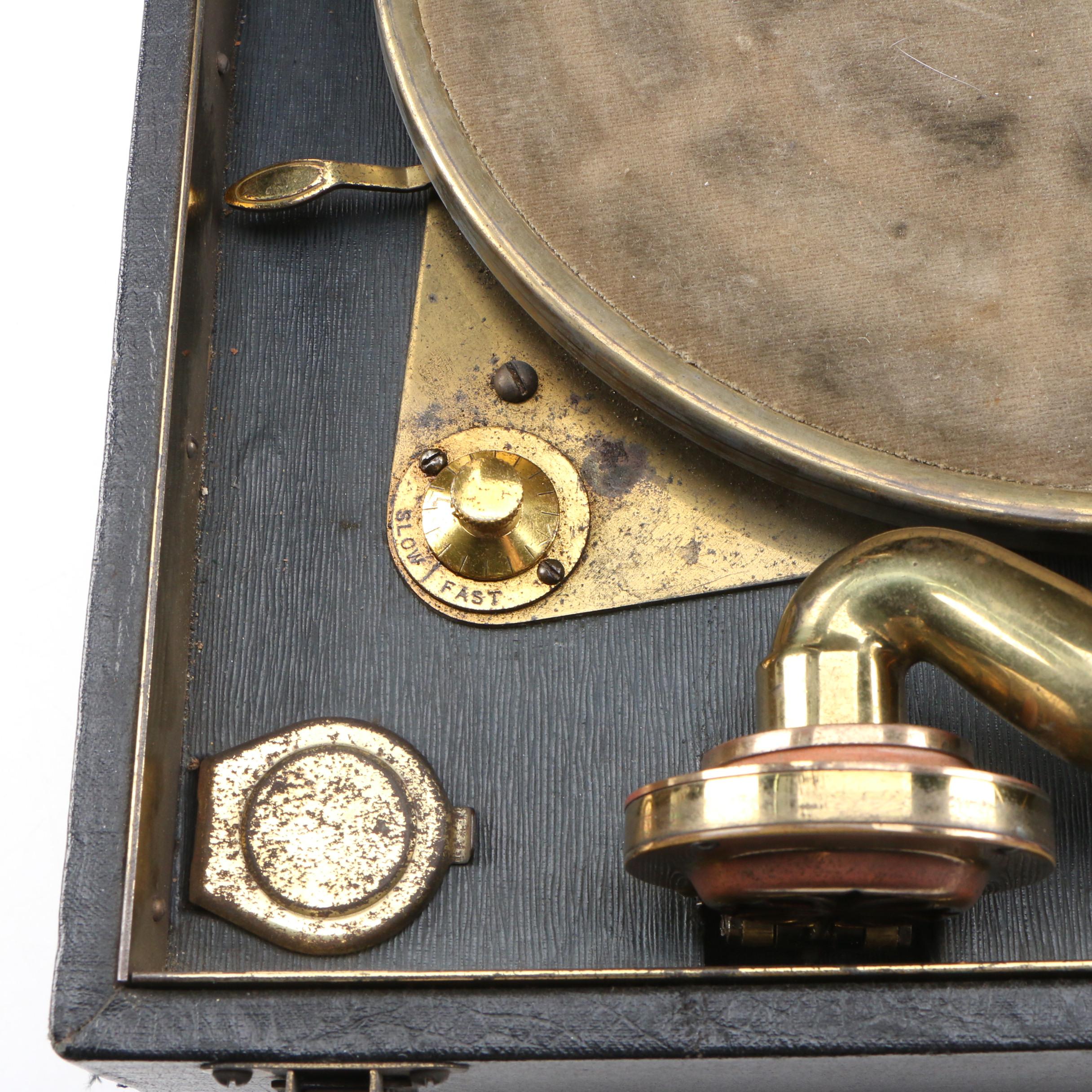 Columbia Grafonola Model 161 Portable Record Player, 1920s