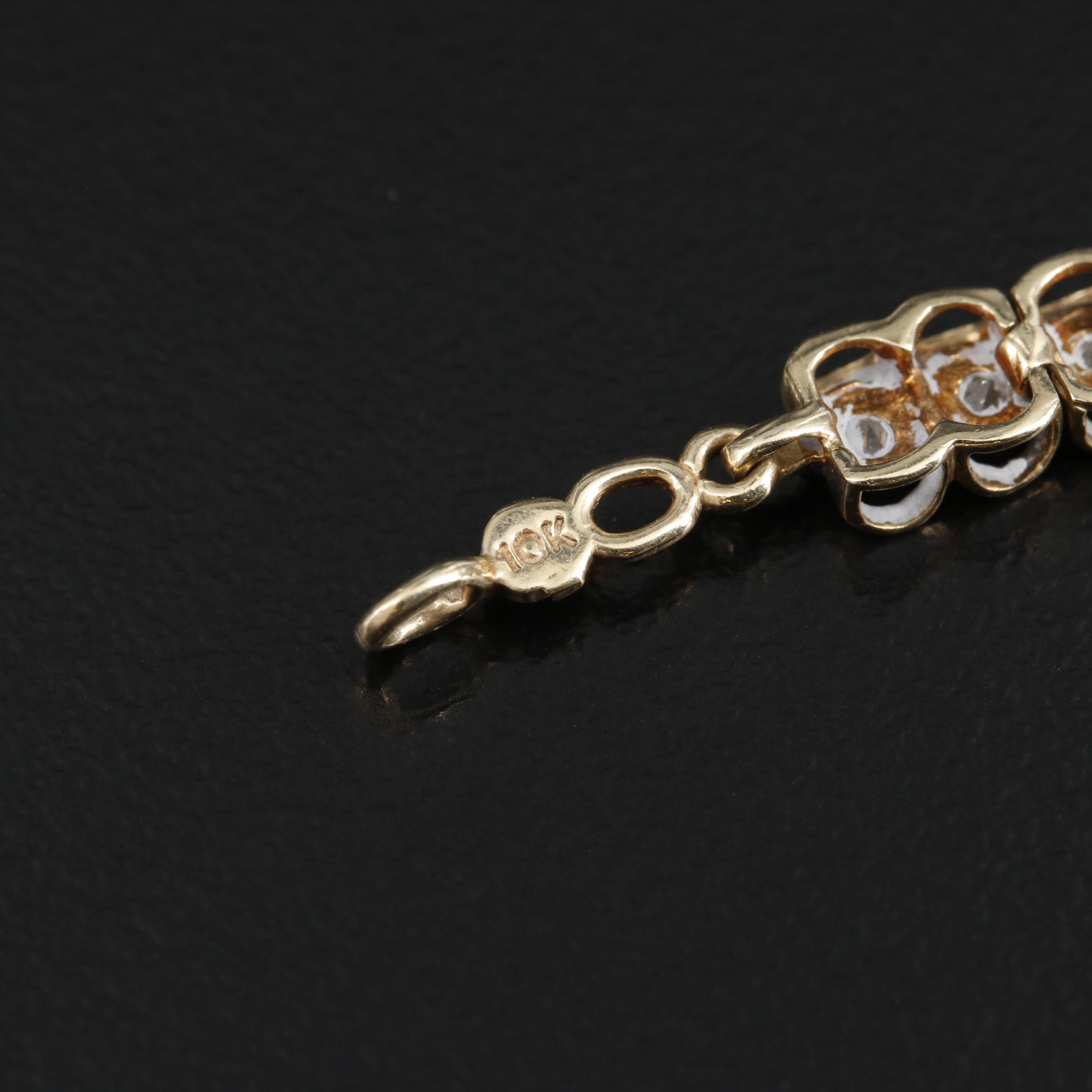 10K Yellow Gold 1.04 CTW Diamond Line Bracelet