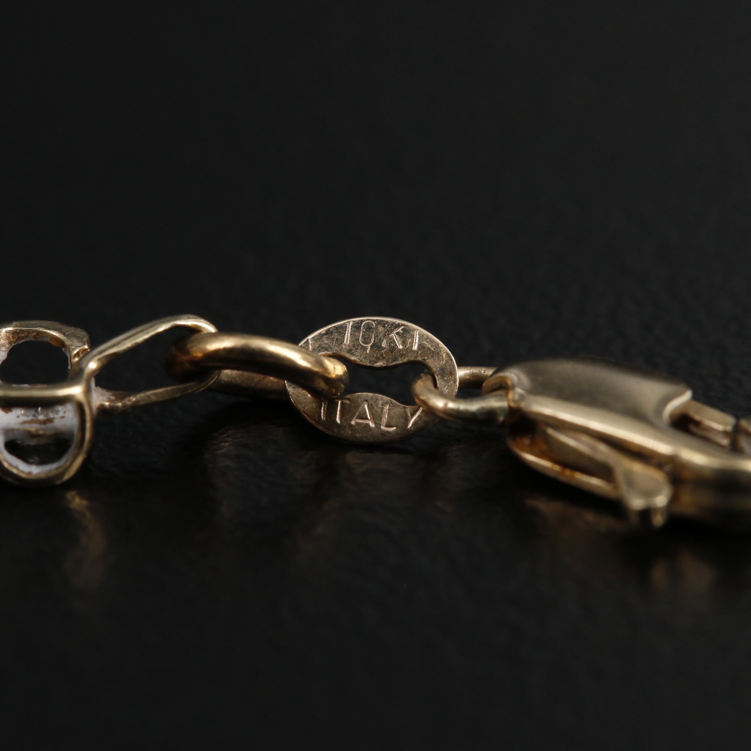 10K Yellow Gold 1.04 CTW Diamond Line Bracelet