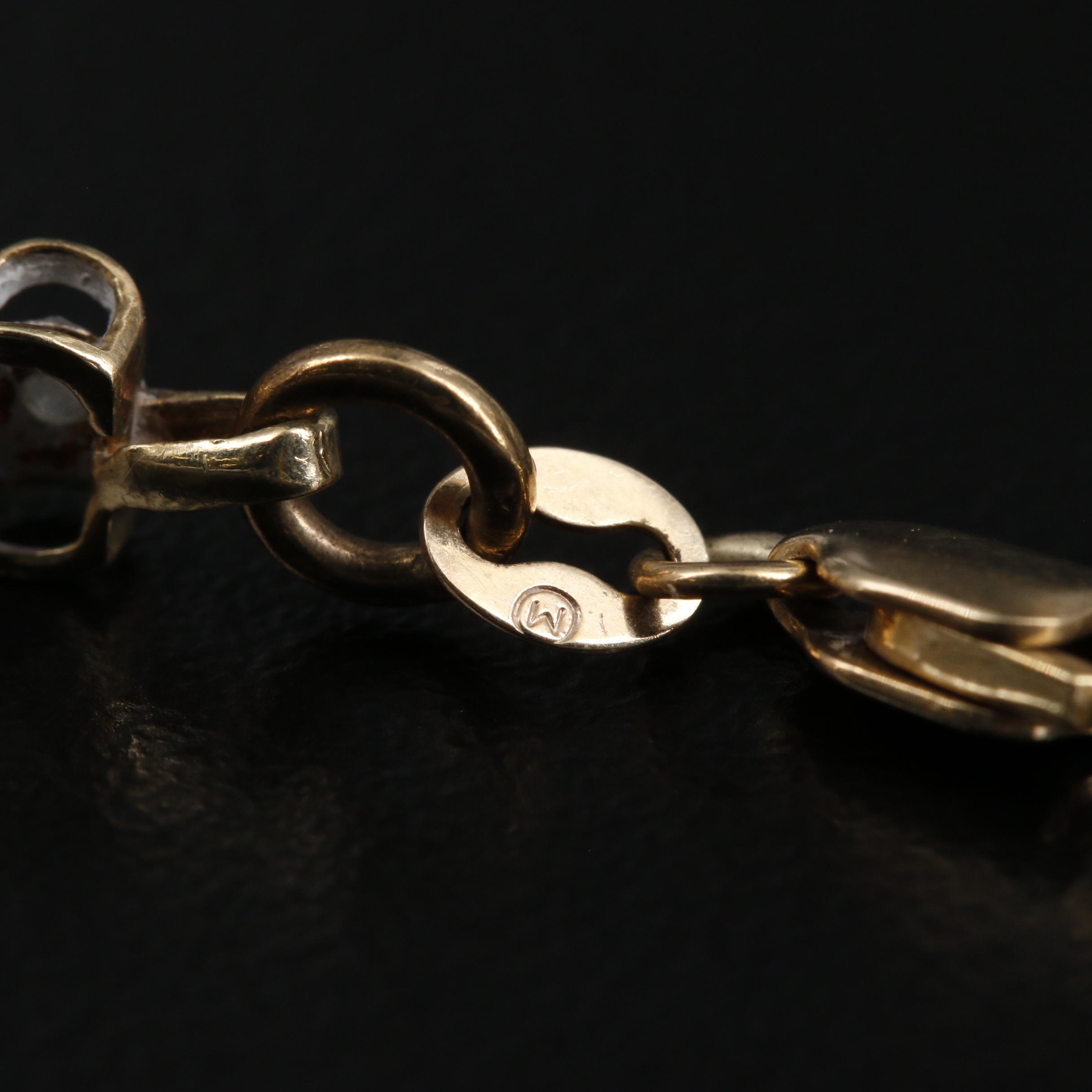 10K Yellow Gold 1.04 CTW Diamond Line Bracelet