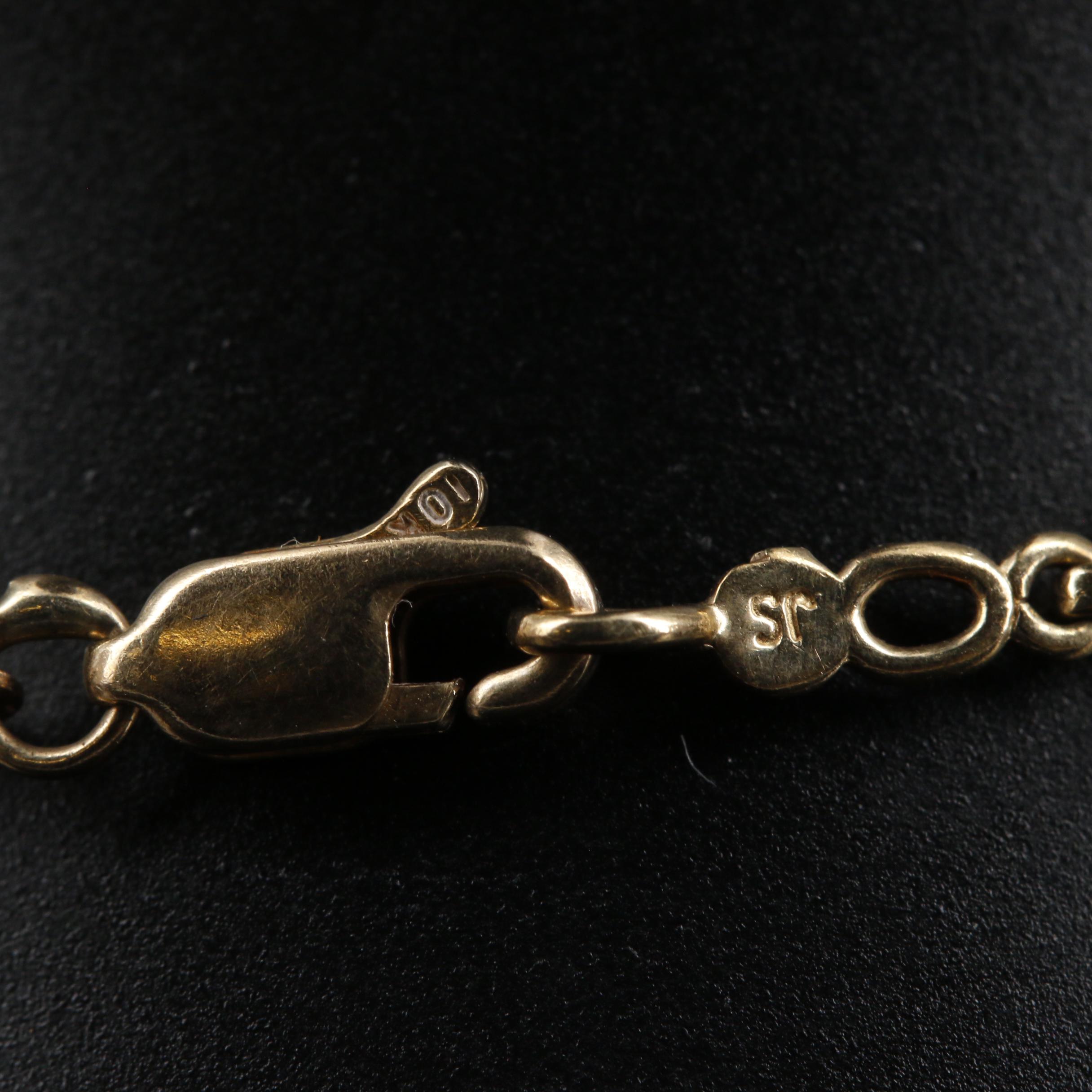 10K Yellow Gold 1.04 CTW Diamond Line Bracelet