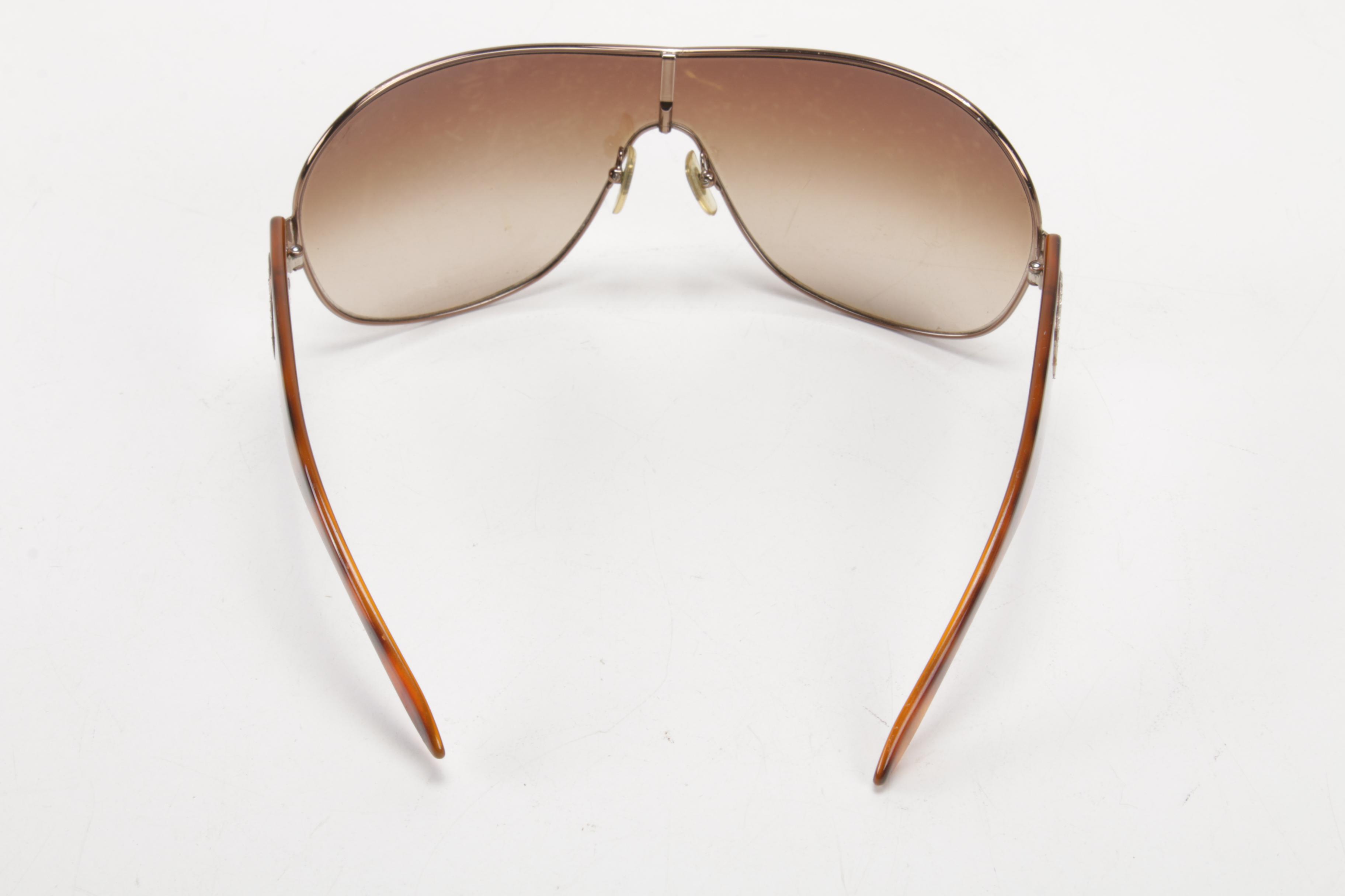 Versace 2061-B Shield Medusa Logo Sunglasses with Case