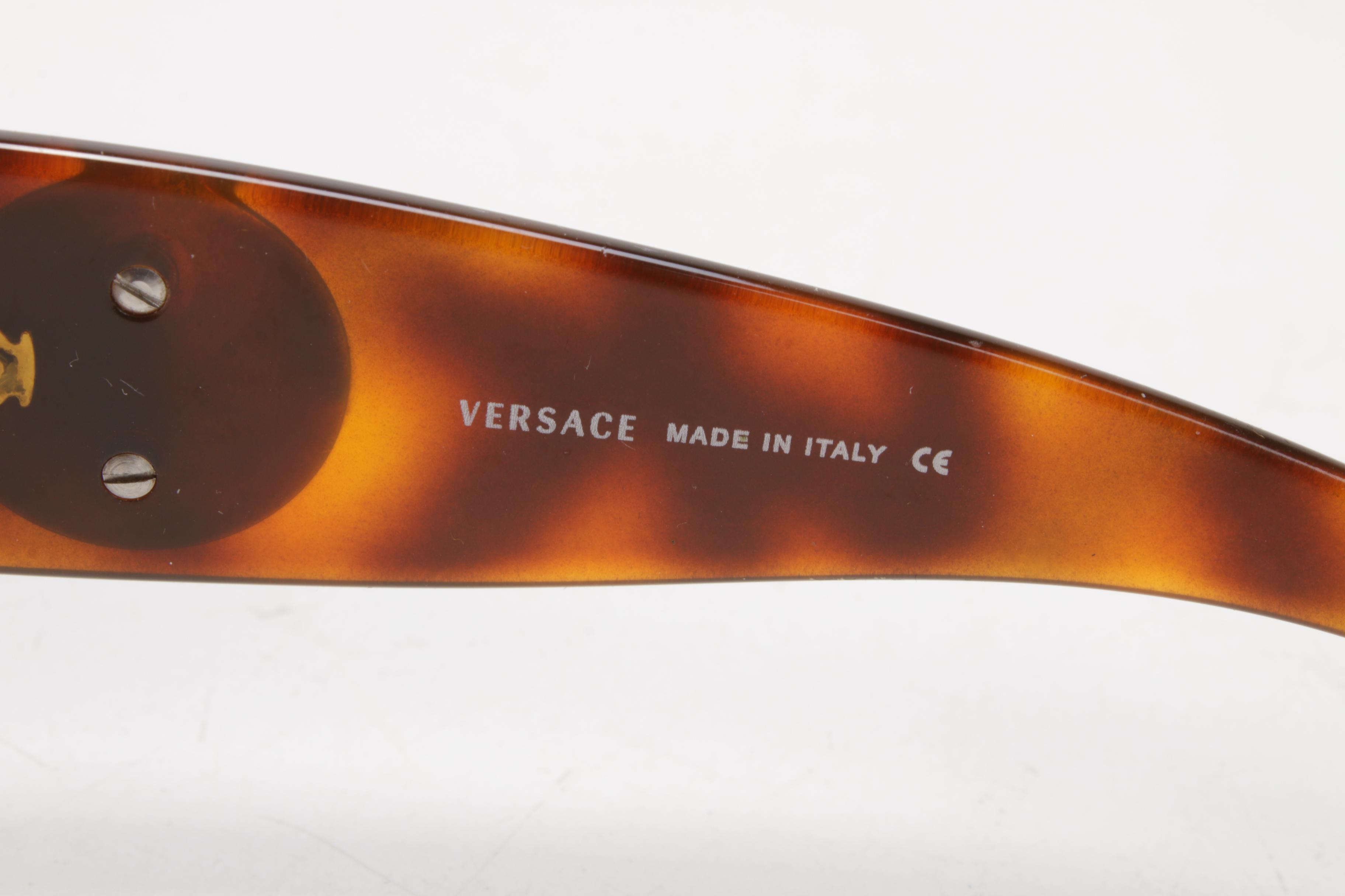 Versace 2061-B Shield Medusa Logo Sunglasses with Case