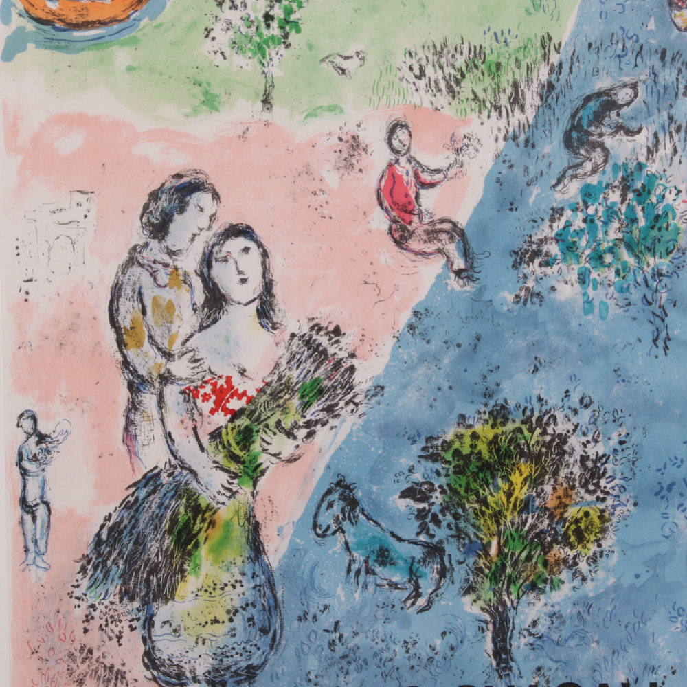 Marc Chagall Lithograph Poster "The Four Seasons", 1974