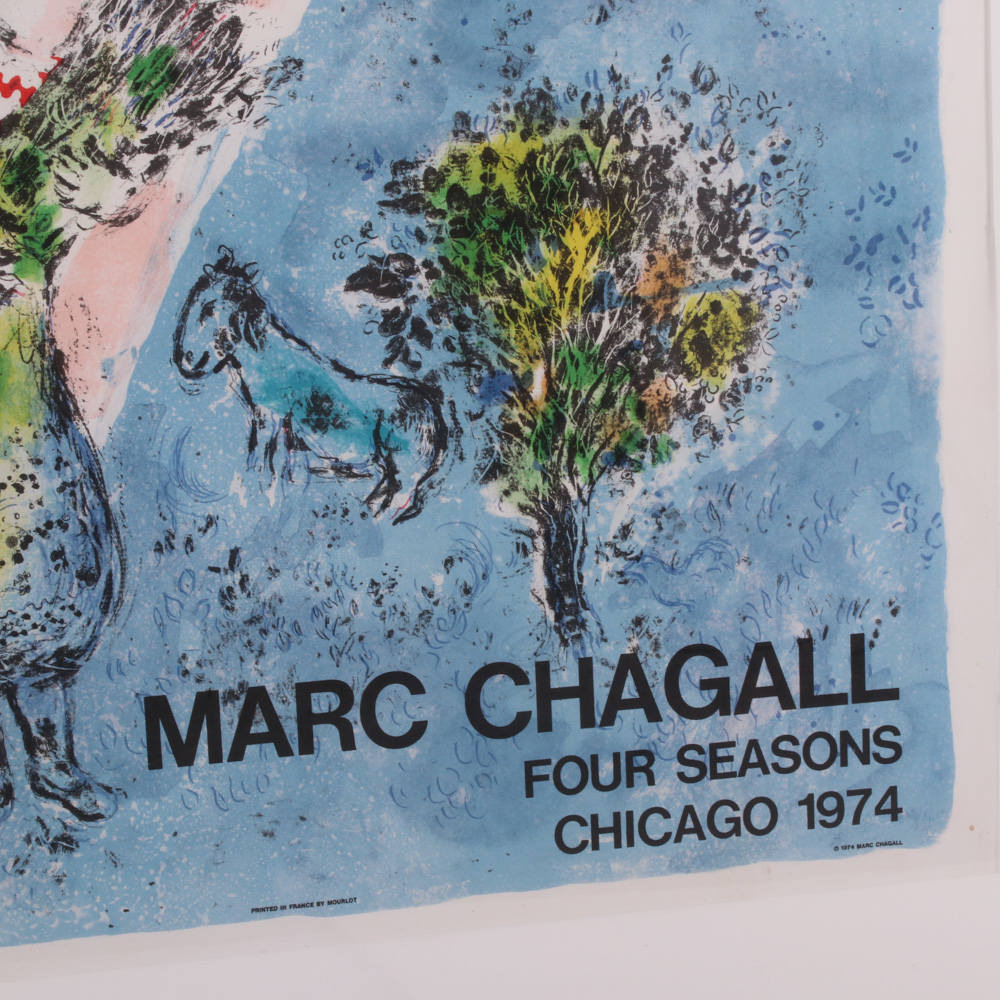 Marc Chagall Lithograph Poster "The Four Seasons", 1974