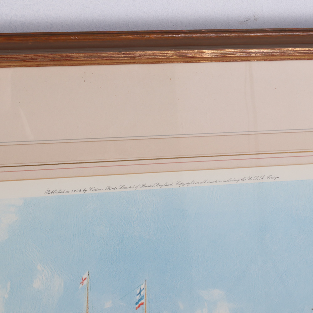 Montague Dawson Offset Lithograph "The Battle of Trafalgar", 1972