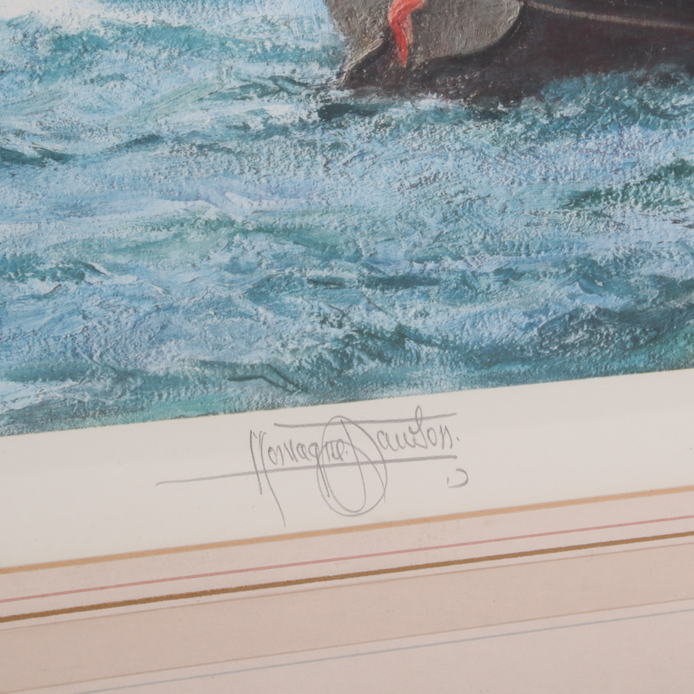 Montague Dawson Offset Lithograph "The Battle of Trafalgar", 1972