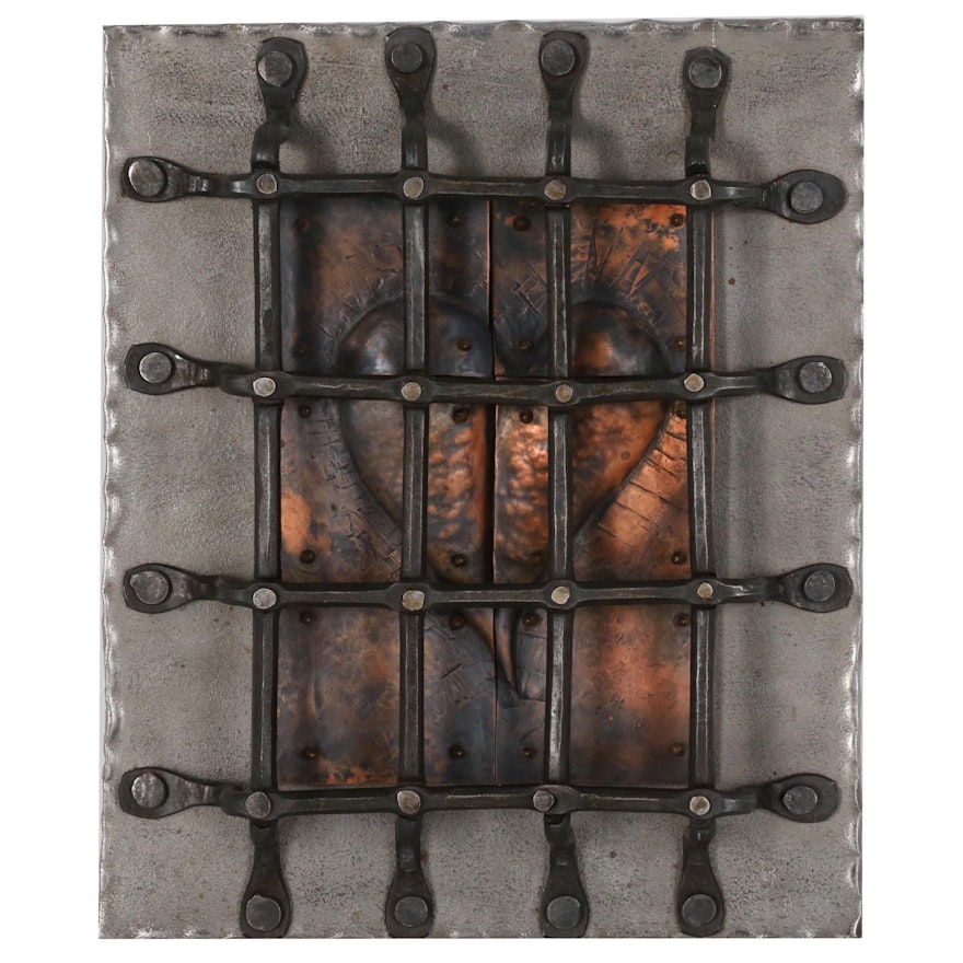 Caged Heart Metal Sculpture