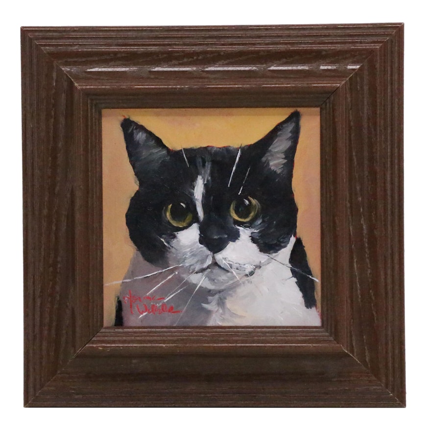 Norma Wilson Oil Painting of Cat