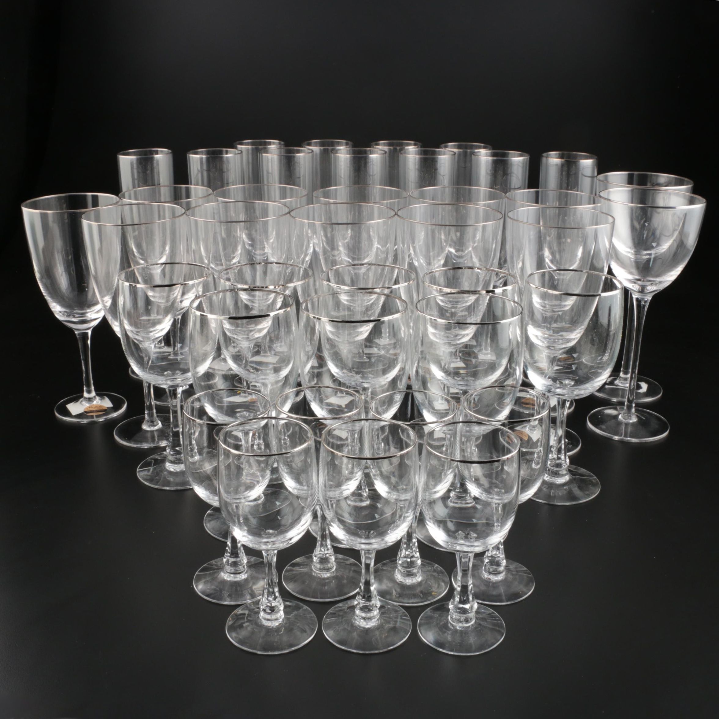 Noritake "Palais Platinum" Crystal Stemware