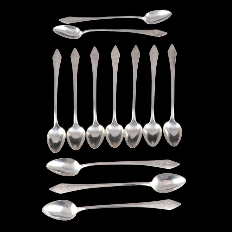 Durgin "Chatham" Sterling Silver Iced Tea Spoons, Early 20th Century