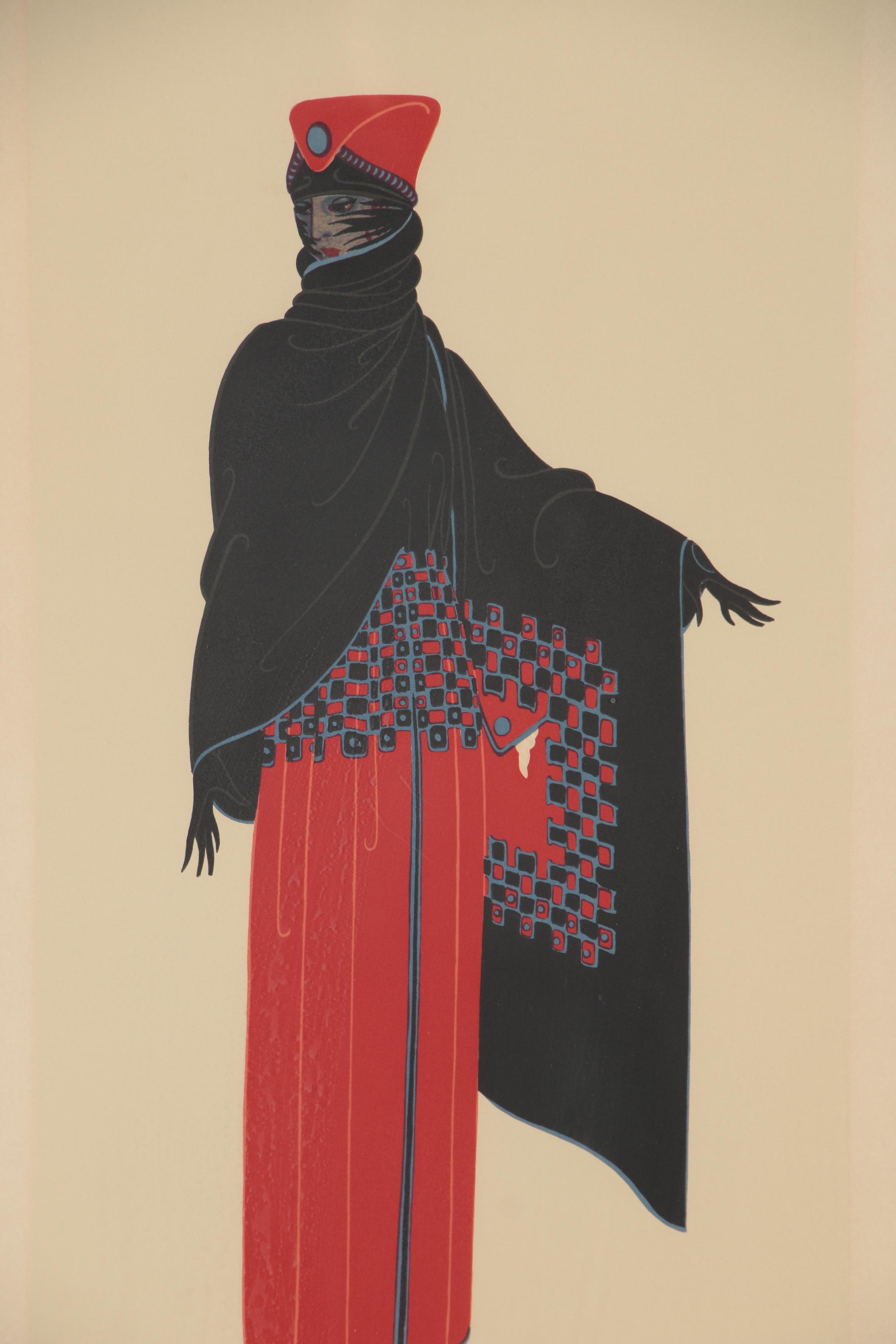 Erte Lithograph "Zaza", 1975