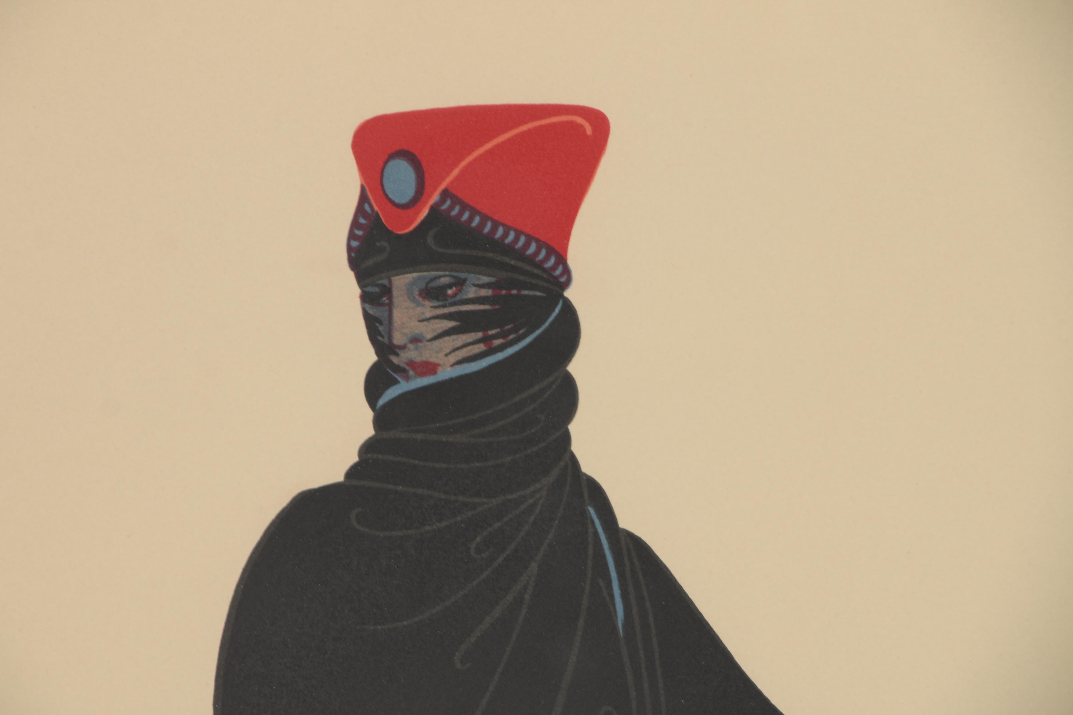 Erte Lithograph "Zaza", 1975