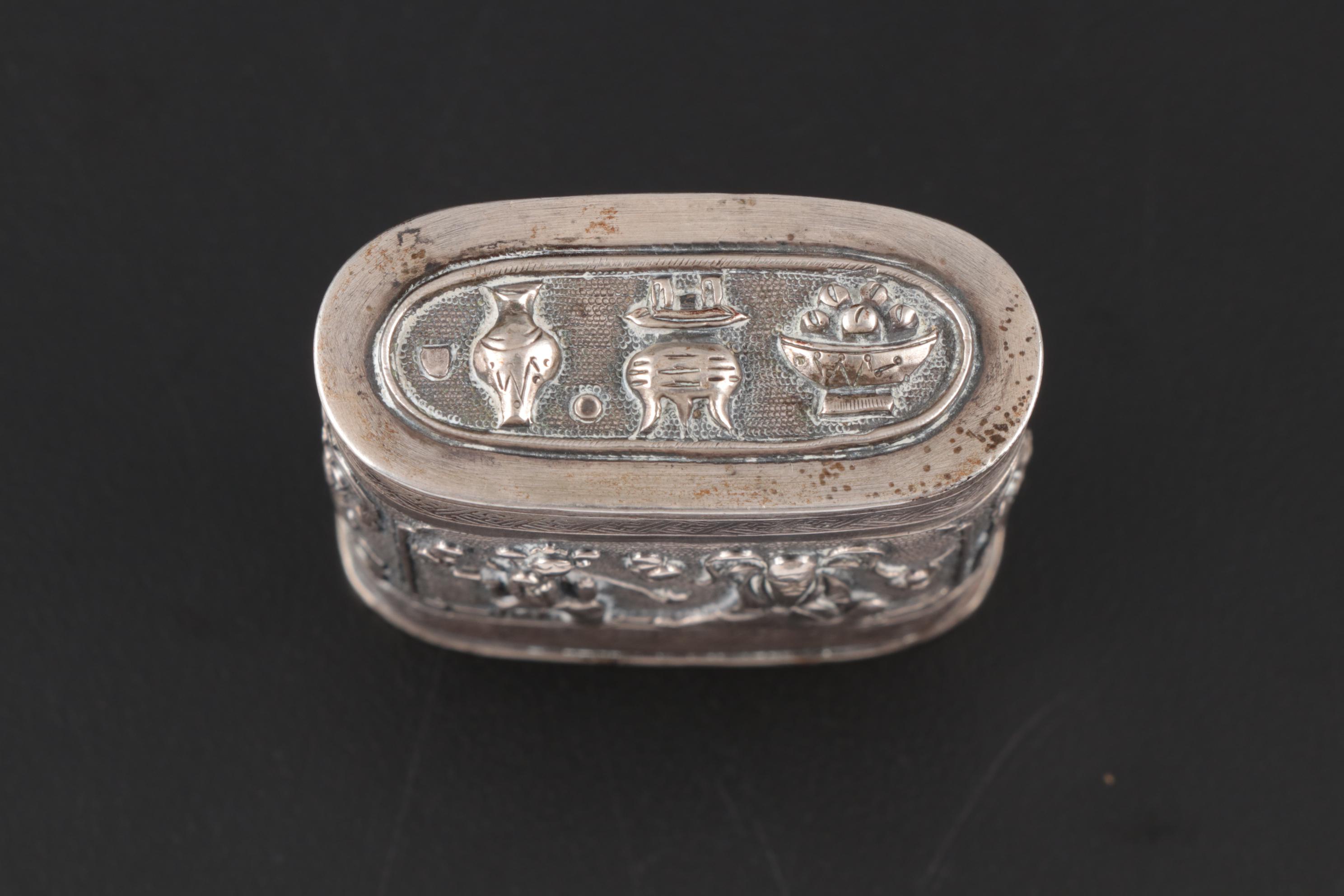 Chinese Silver Opium Box, 19th Century