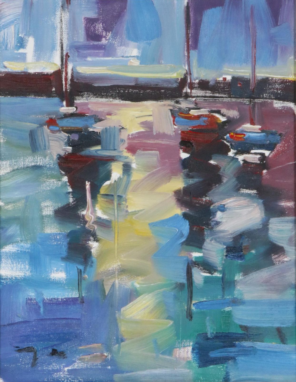 Jose Trujillo Oil Painting "Peaceful Sails"