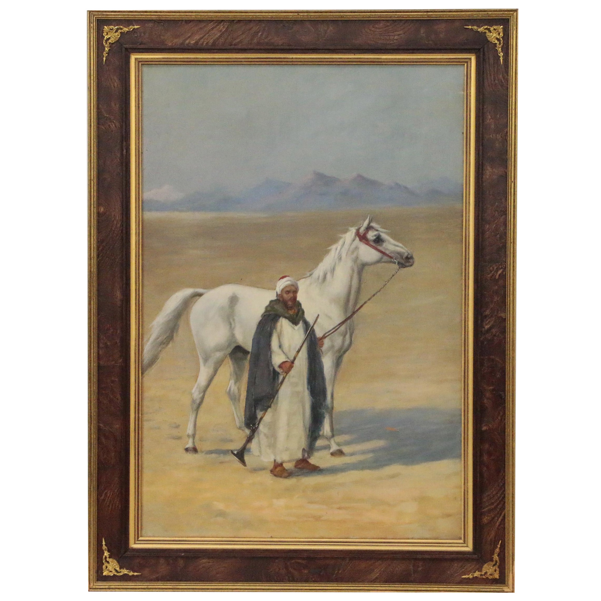 Oil Painting of Middle Eastern Horseman