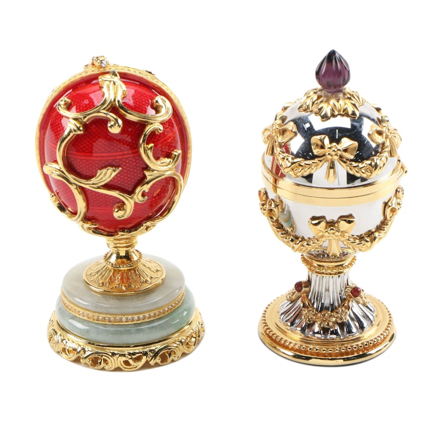 Fabergé Decorative Eggs Including The Imperial Collection Egg with Case