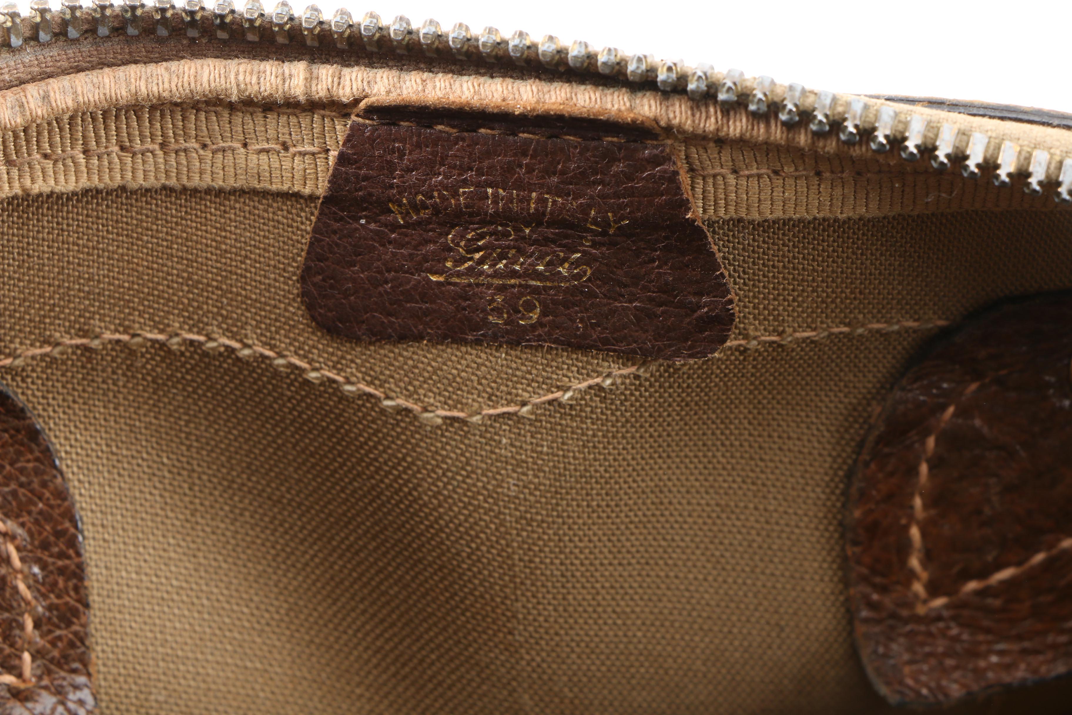 Gucci GG Supreme Canvas Web Stripe Boston Bag Trimmed in Leather, 1960s Vintage