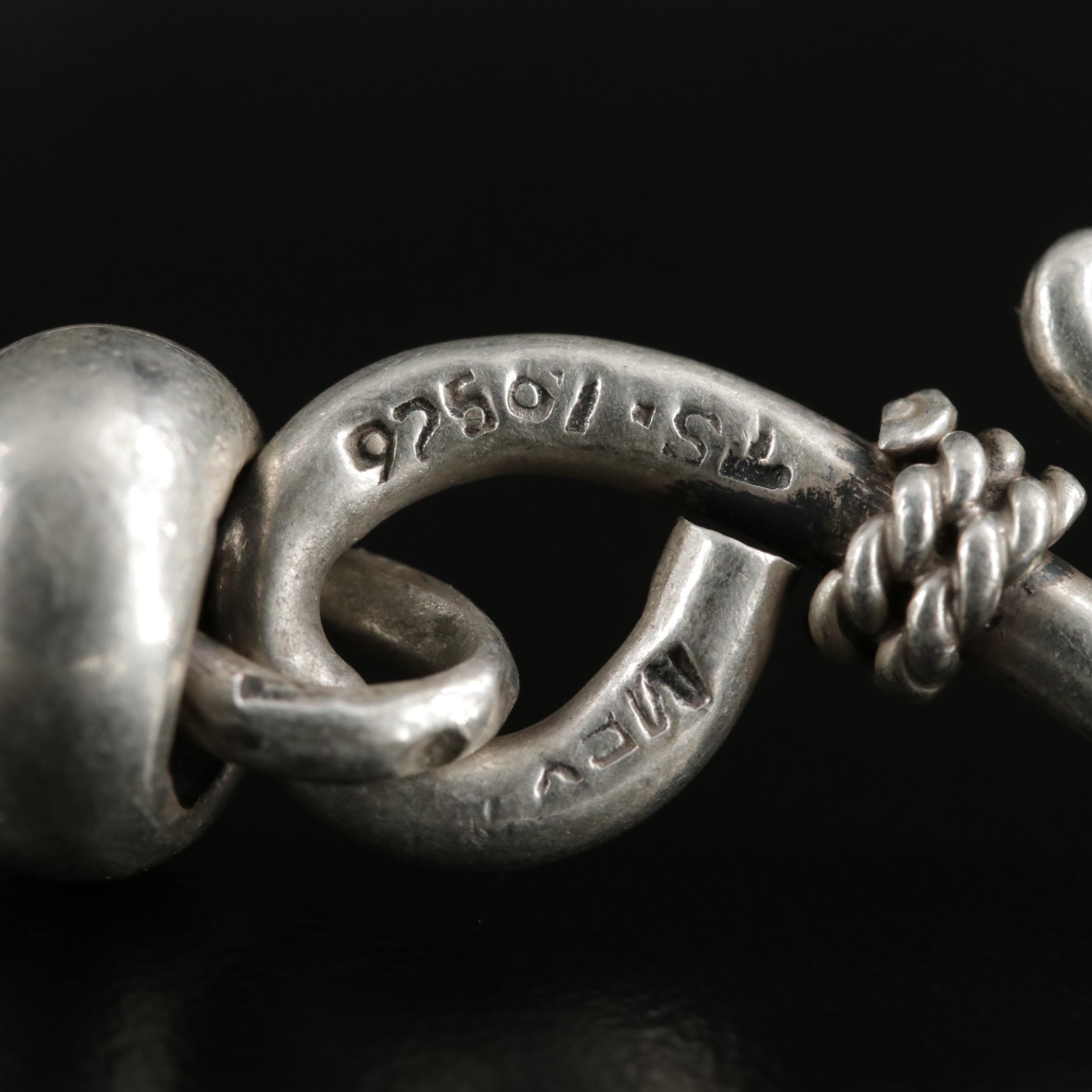 Sterling Silver Fancy Link Chain Necklace