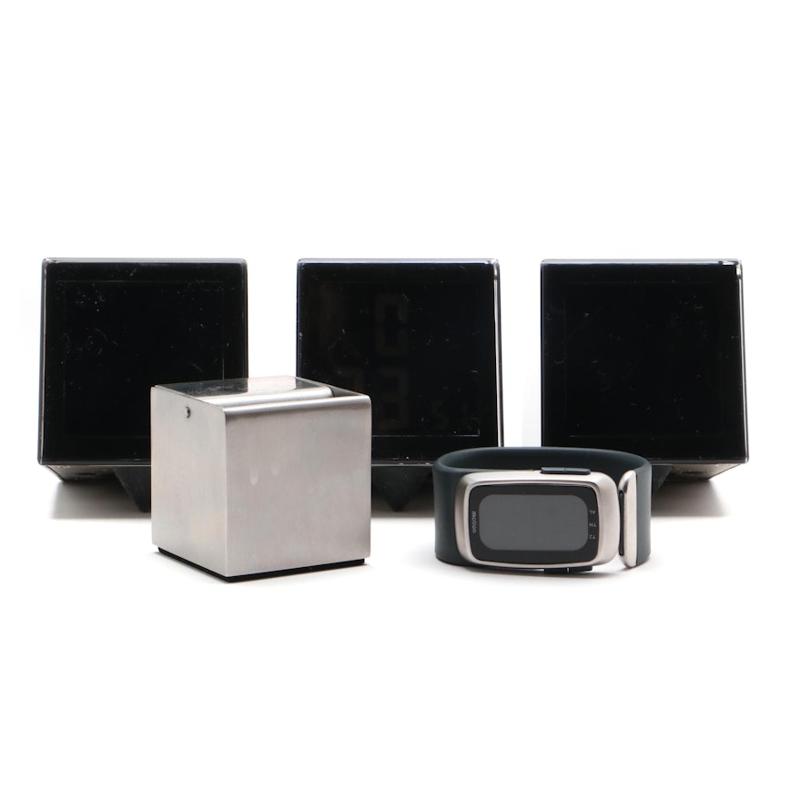 Cube Alarm Clocks, Blomus Stainless Steel Ashtray and Mini Motion Watch