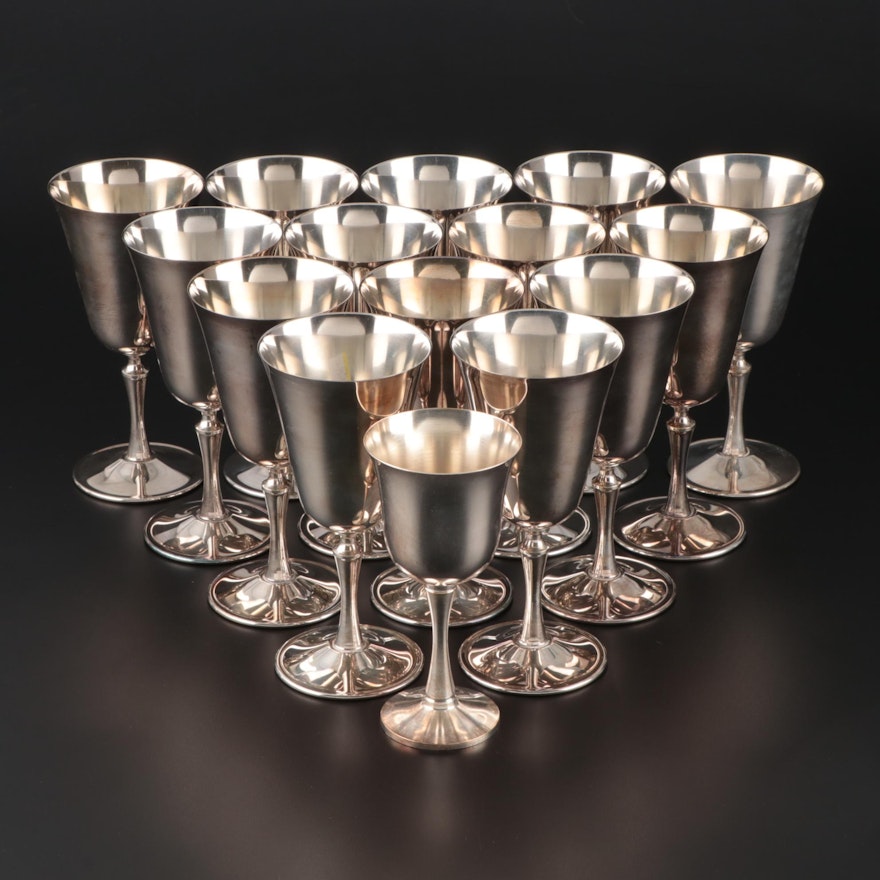 Italian de Uberti and American Salem Silver Plate Goblets