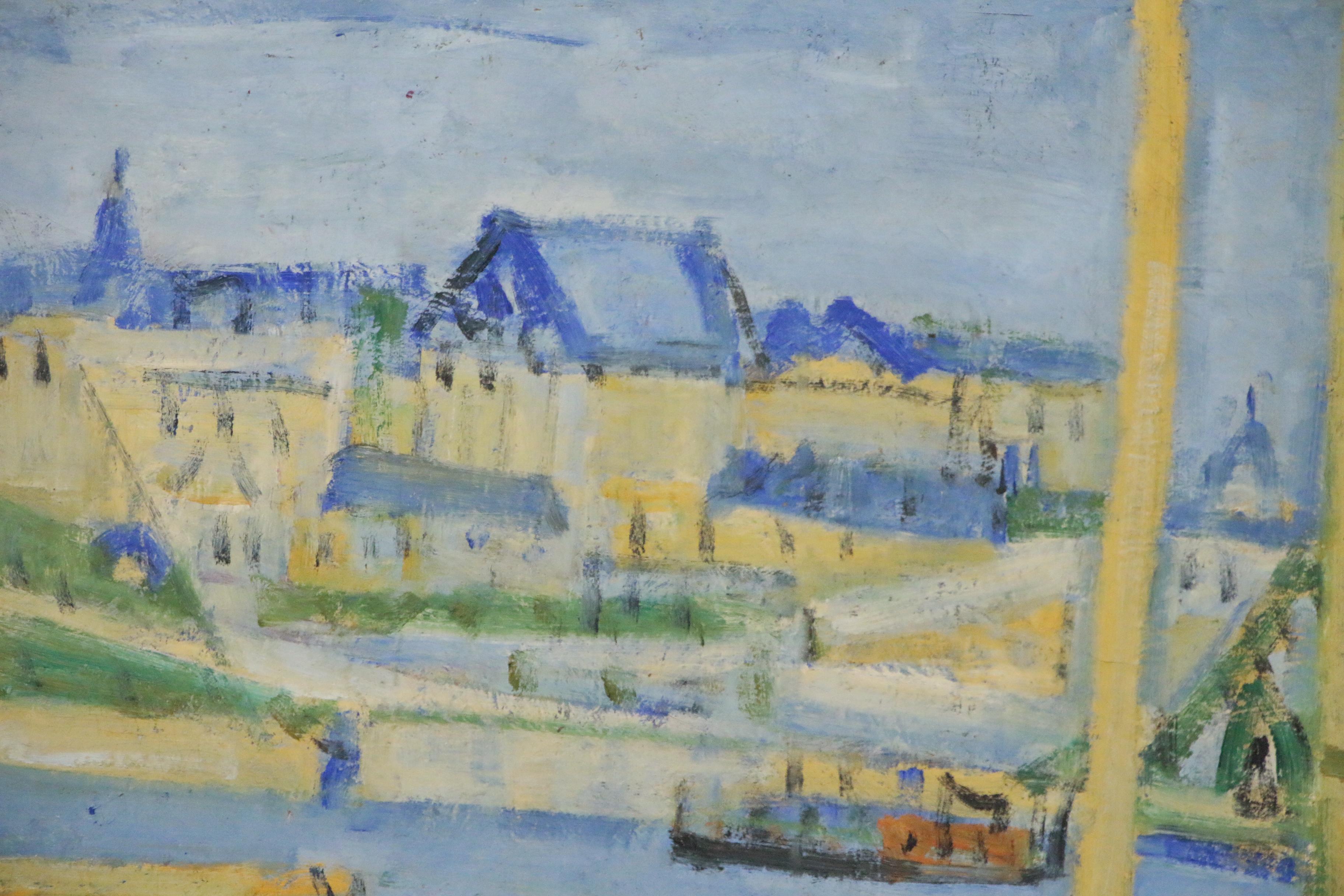 Paul Crotto Post Impressionist Harbor Scene Oil Painting