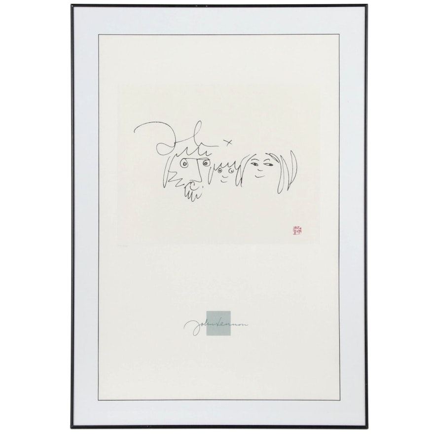 After John Lennon Limited Edition Offset Lithograph "Family"