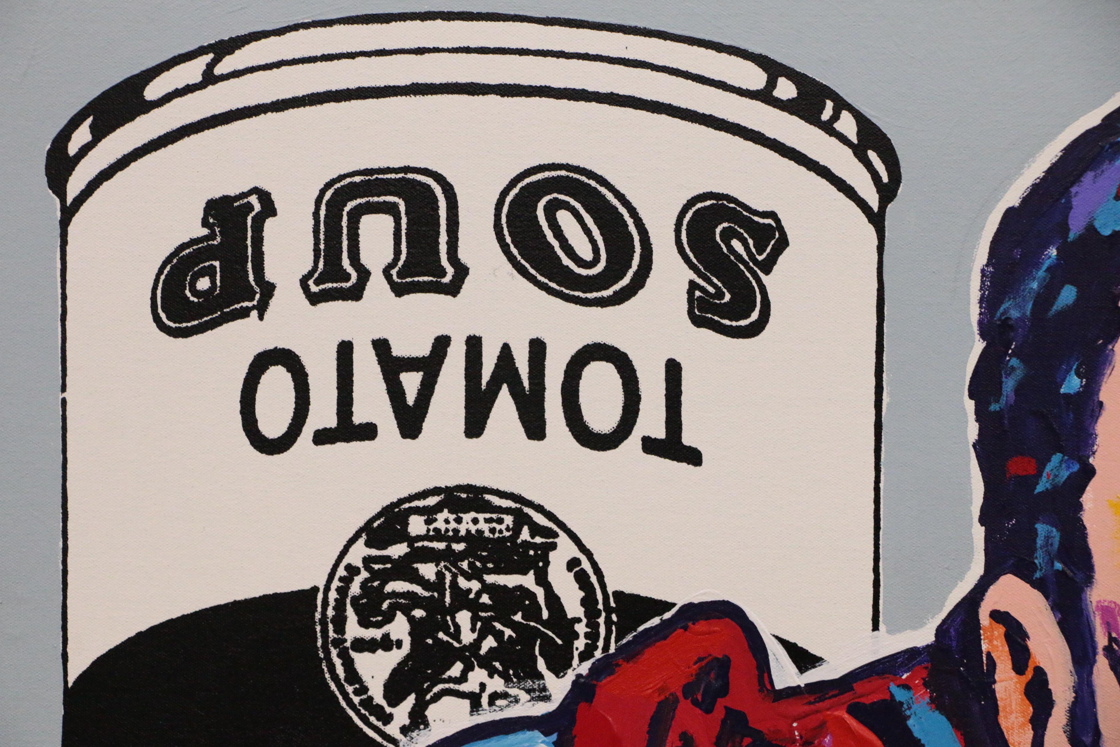 John Stango Monumental Pop Art Acrylic Painting of Superman