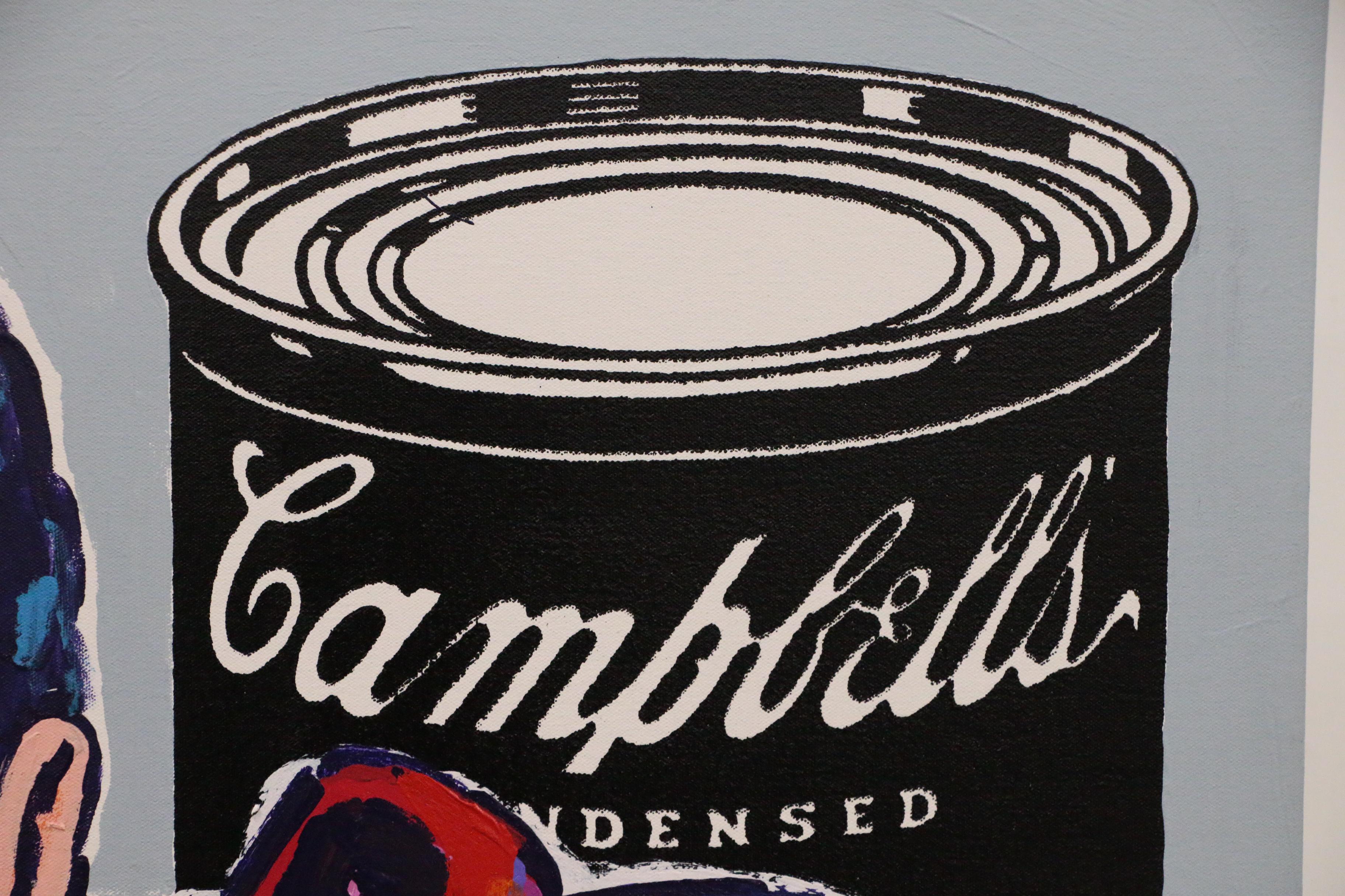 John Stango Monumental Pop Art Acrylic Painting of Superman