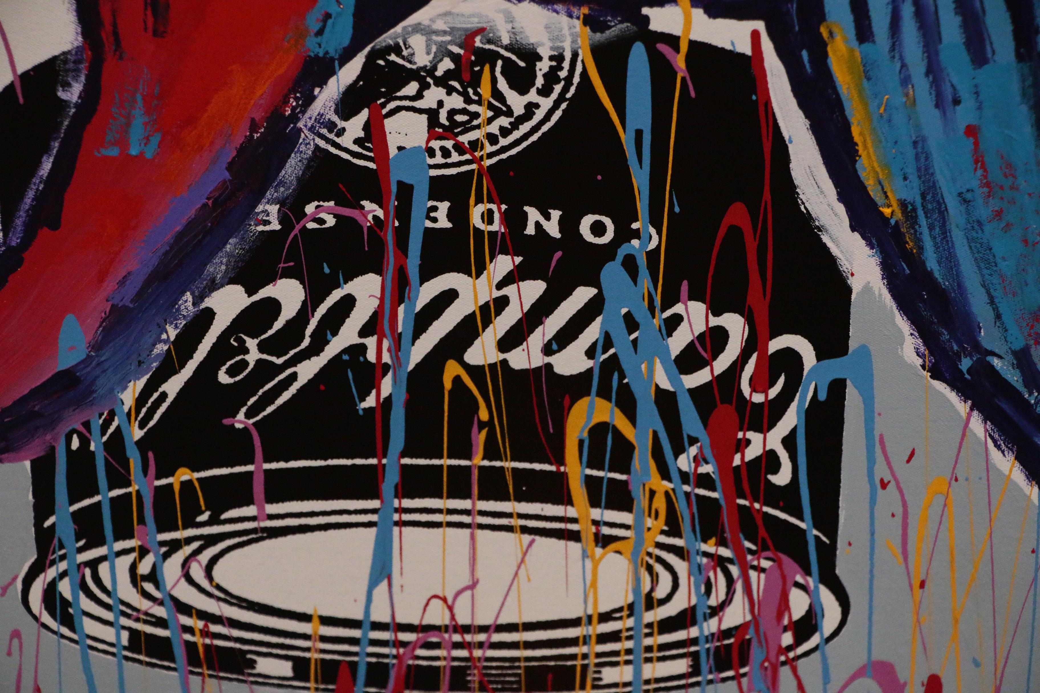 John Stango Monumental Pop Art Acrylic Painting of Superman