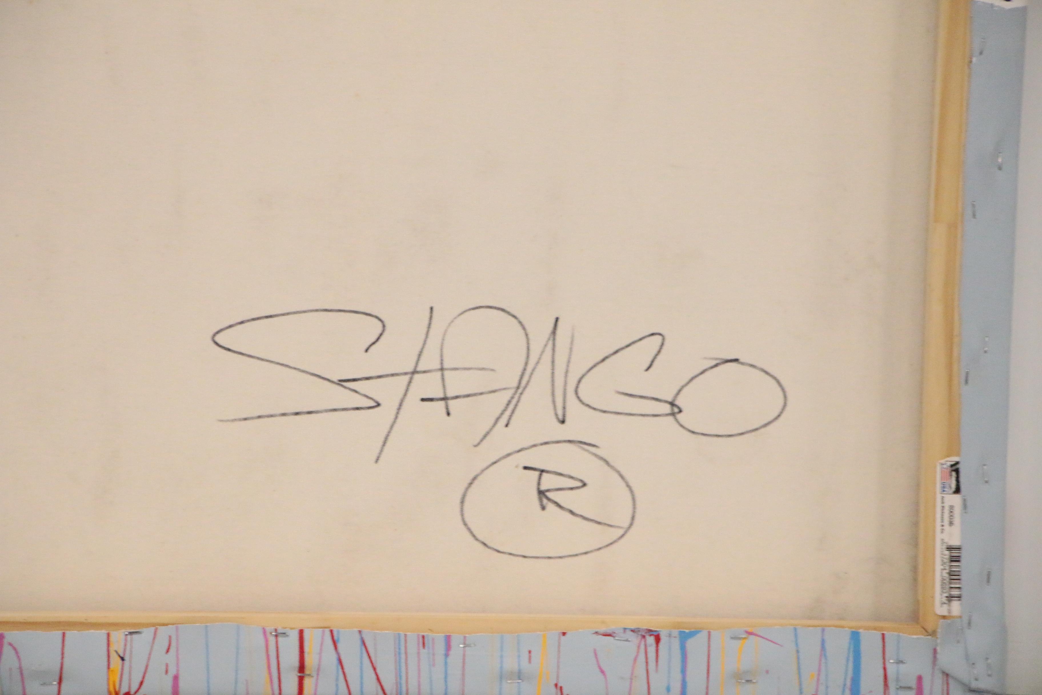 John Stango Monumental Pop Art Acrylic Painting of Superman