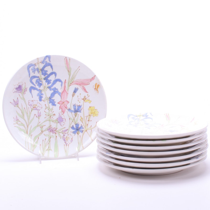 Ernestine Salerno Italian Hand-Painted Porcelain Dinner Plates