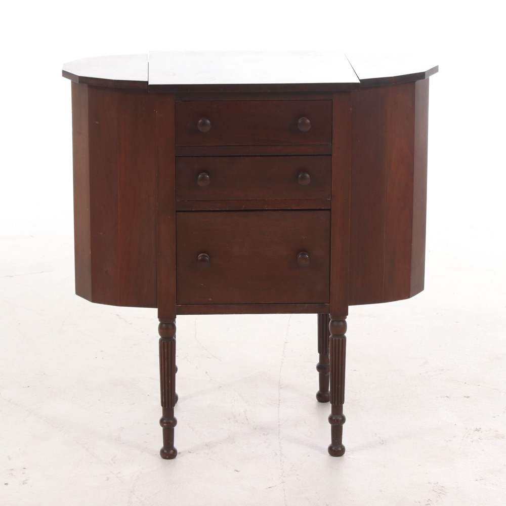 Federal Style "Martha Washington" Mahogany Sewing Cabinet, Early 20th C.
