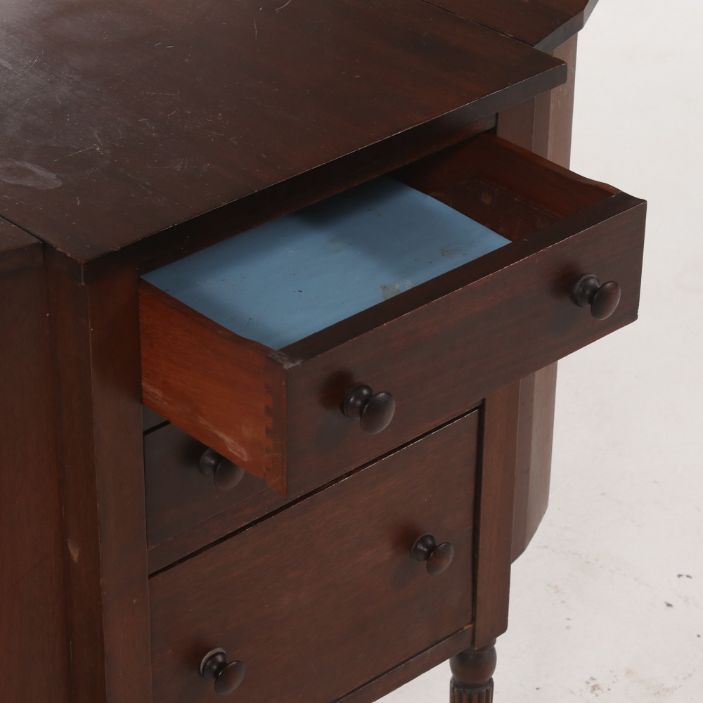 Federal Style "Martha Washington" Mahogany Sewing Cabinet, Early 20th C.