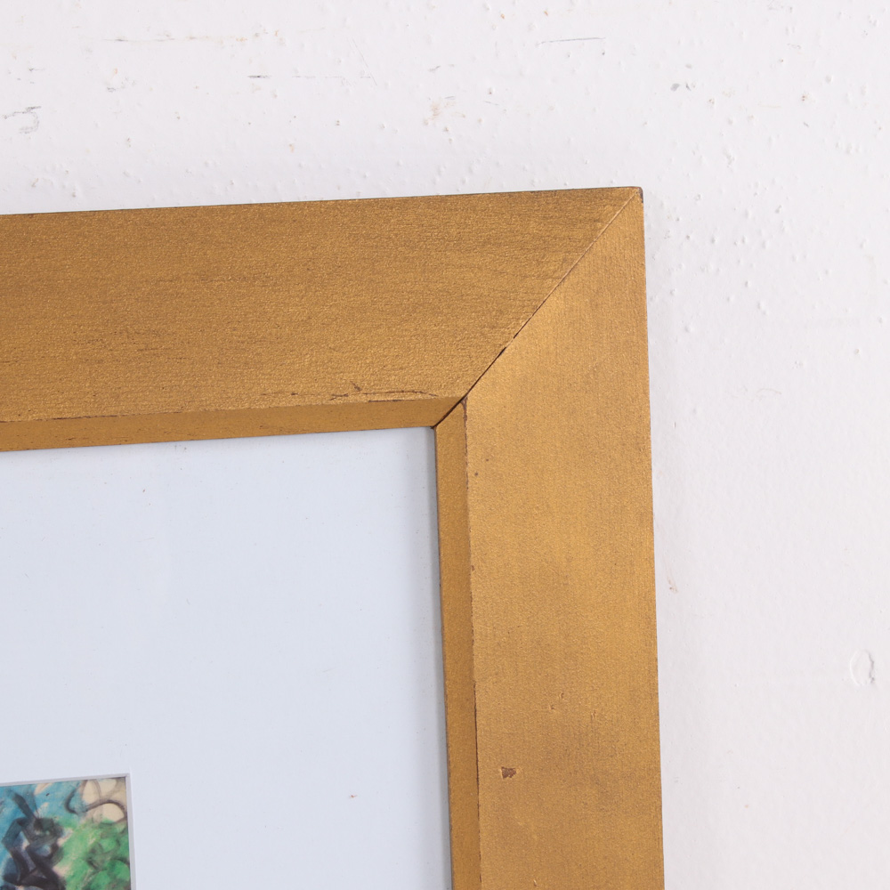 Paul Chidlaw Abstract Oil Pastel Drawing