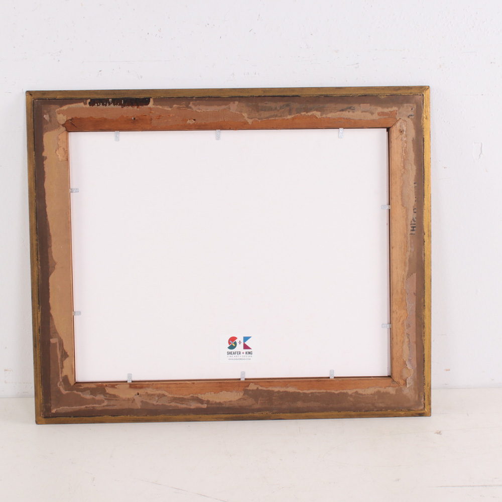 Paul Chidlaw Abstract Oil Pastel Drawing