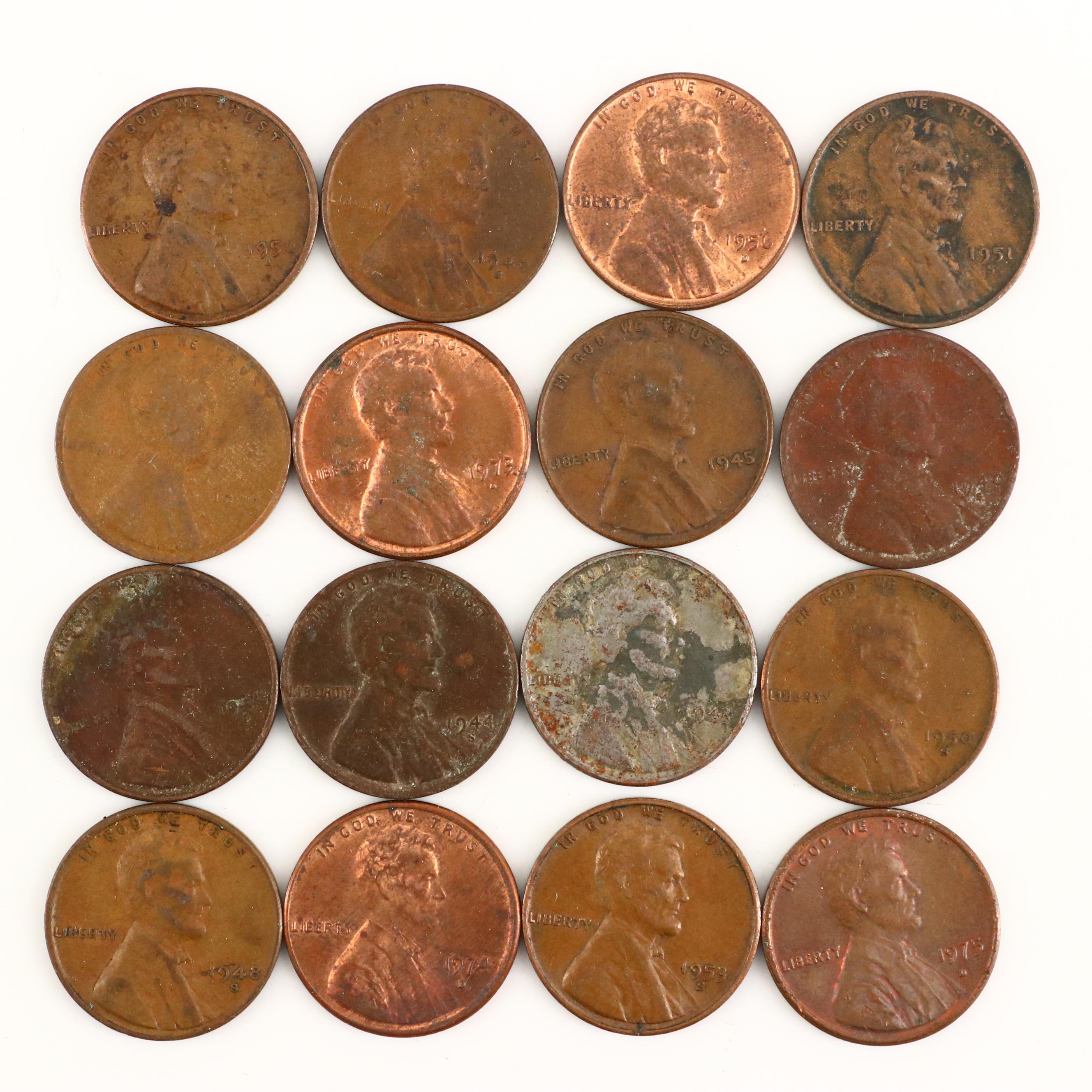 Approximately 880 Lincoln Wheat Cents, Plus Vintage Nickels and Canadian Coins