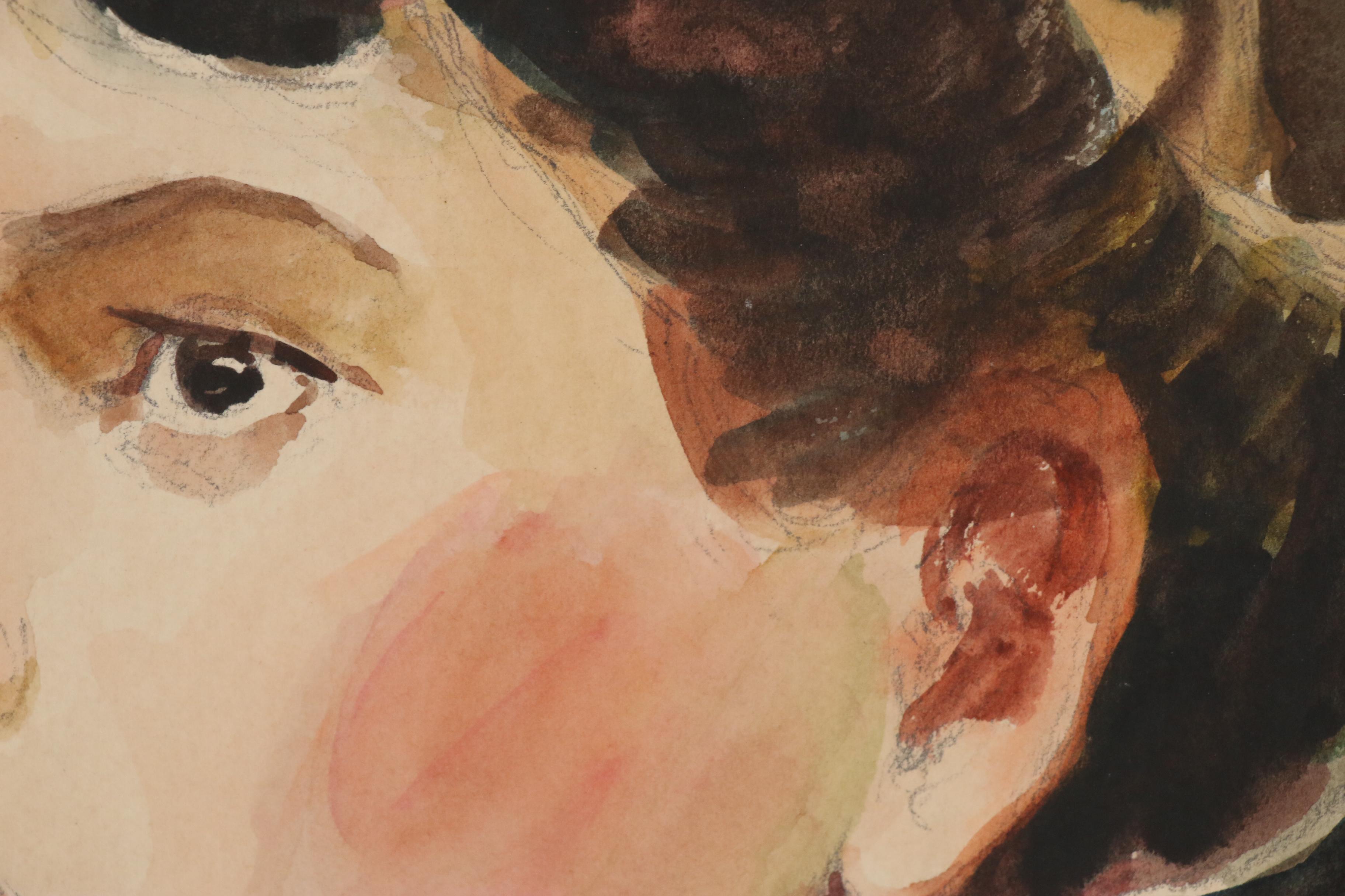 Robert Houston Whitmore Watercolor Portrait Painting