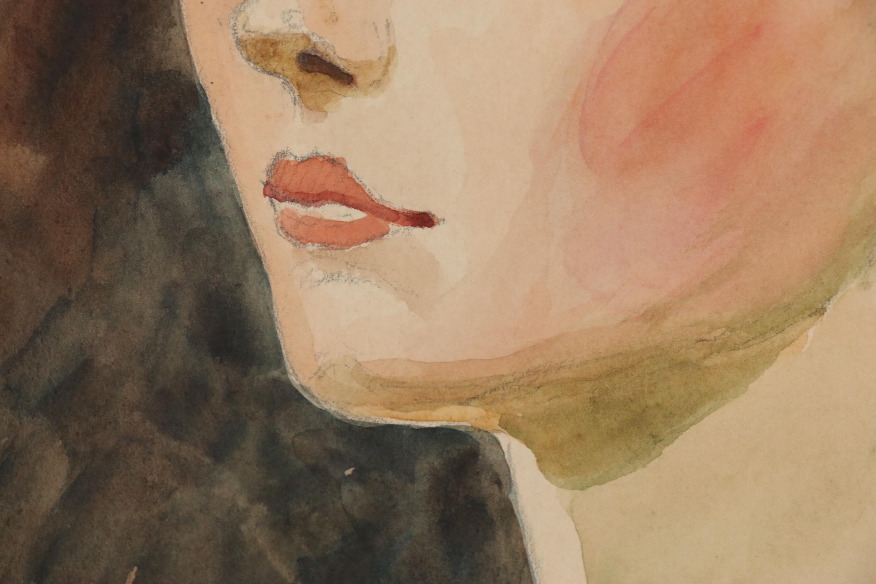 Robert Houston Whitmore Watercolor Portrait Painting