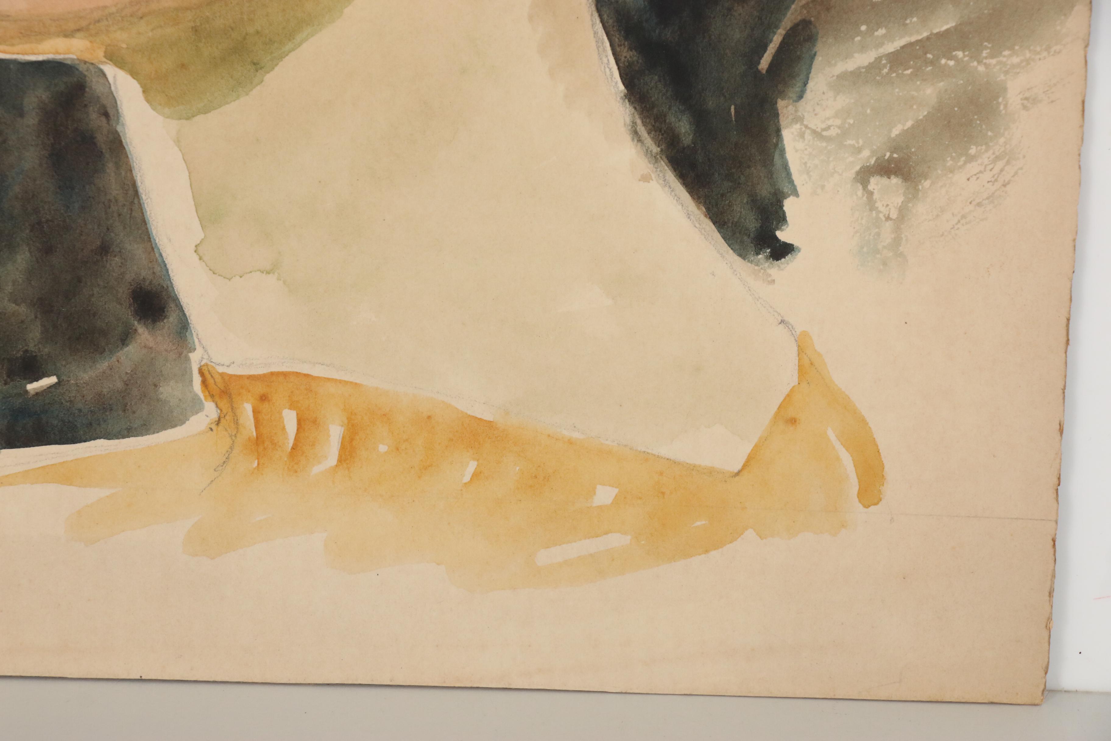 Robert Houston Whitmore Watercolor Portrait Painting