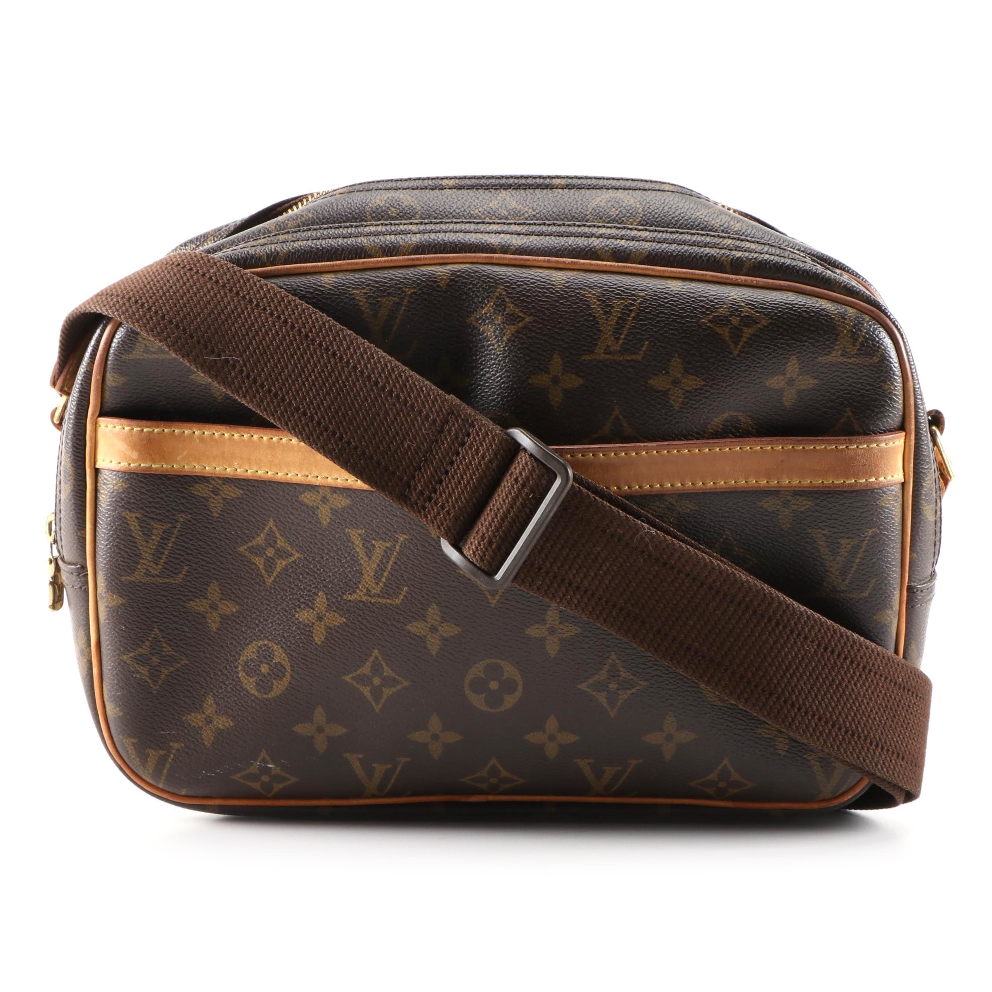 Louis Vuitton Reporter PM Bag in Monogram Canvas and Vachetta Leather