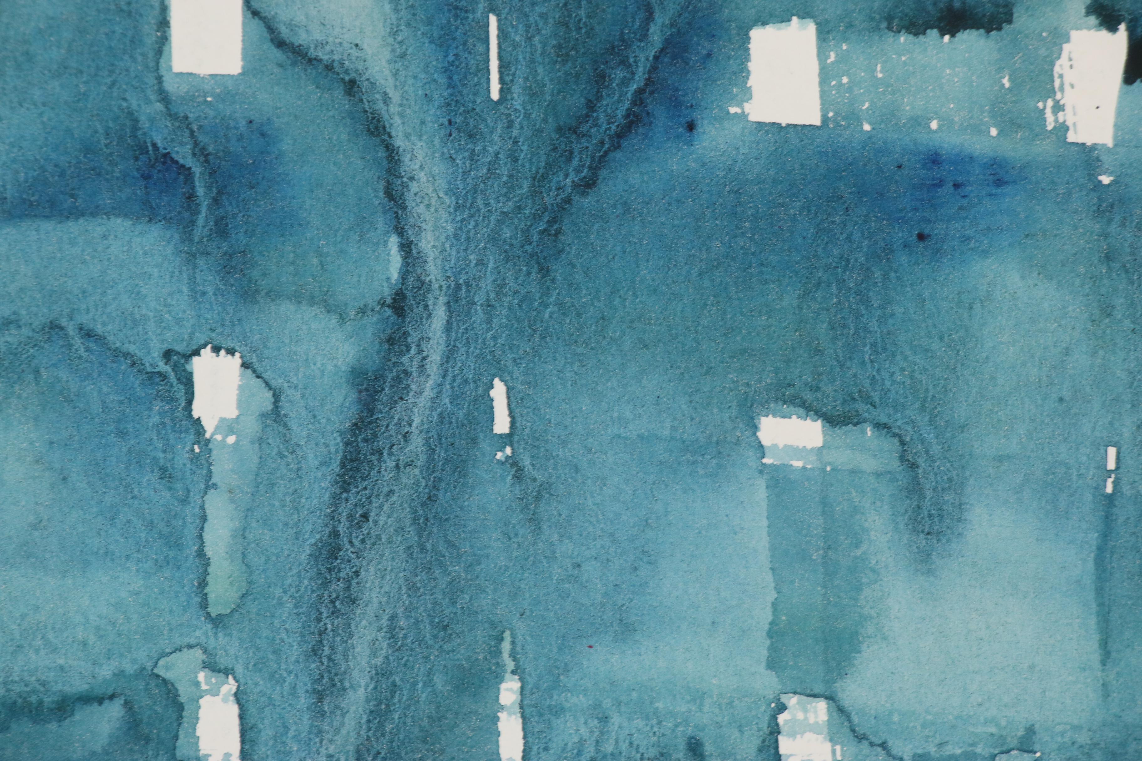 Jack Meanwell Abstract Watercolor Painting "After O'Keefe", 1979