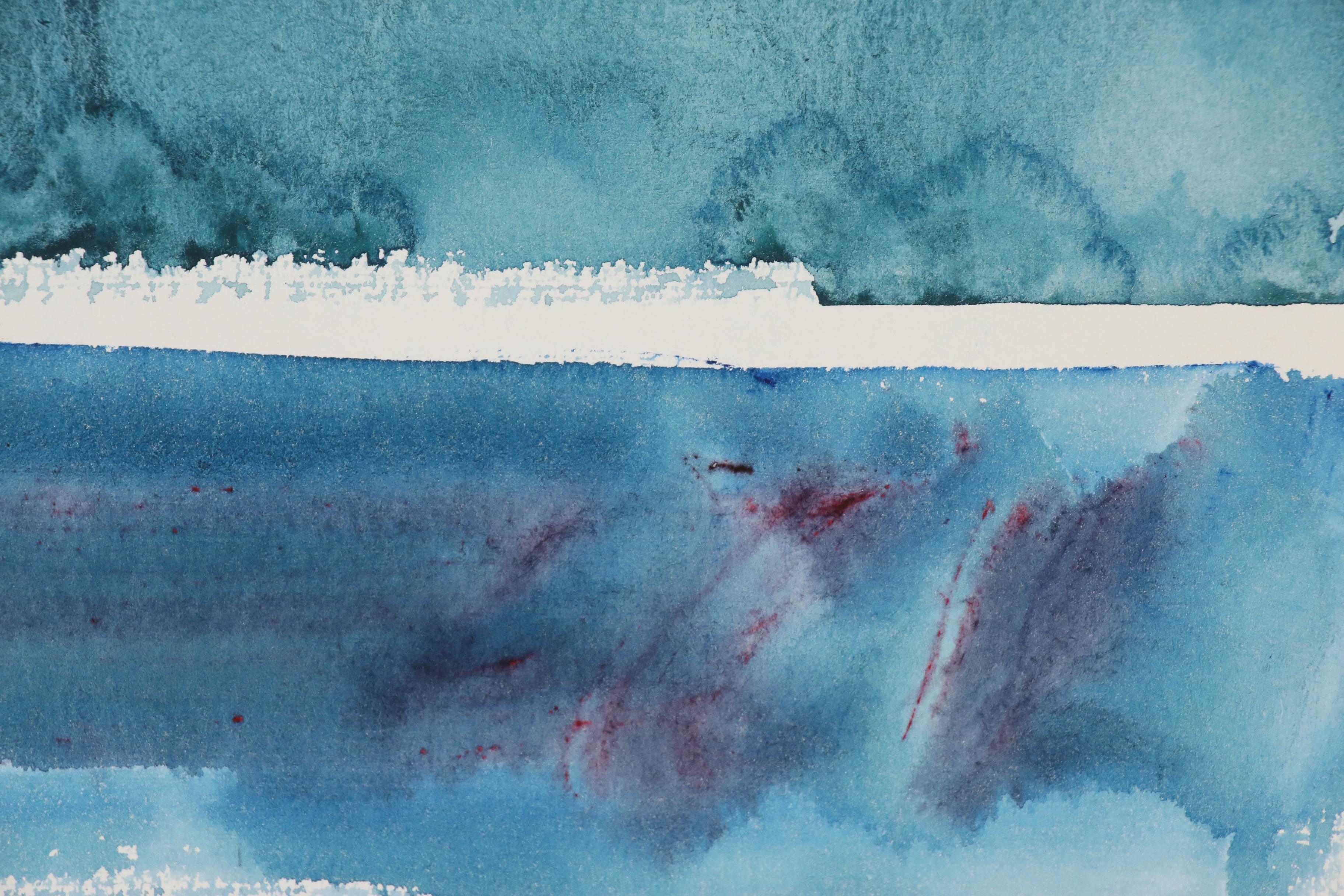 Jack Meanwell Abstract Watercolor Painting "After O'Keefe", 1979